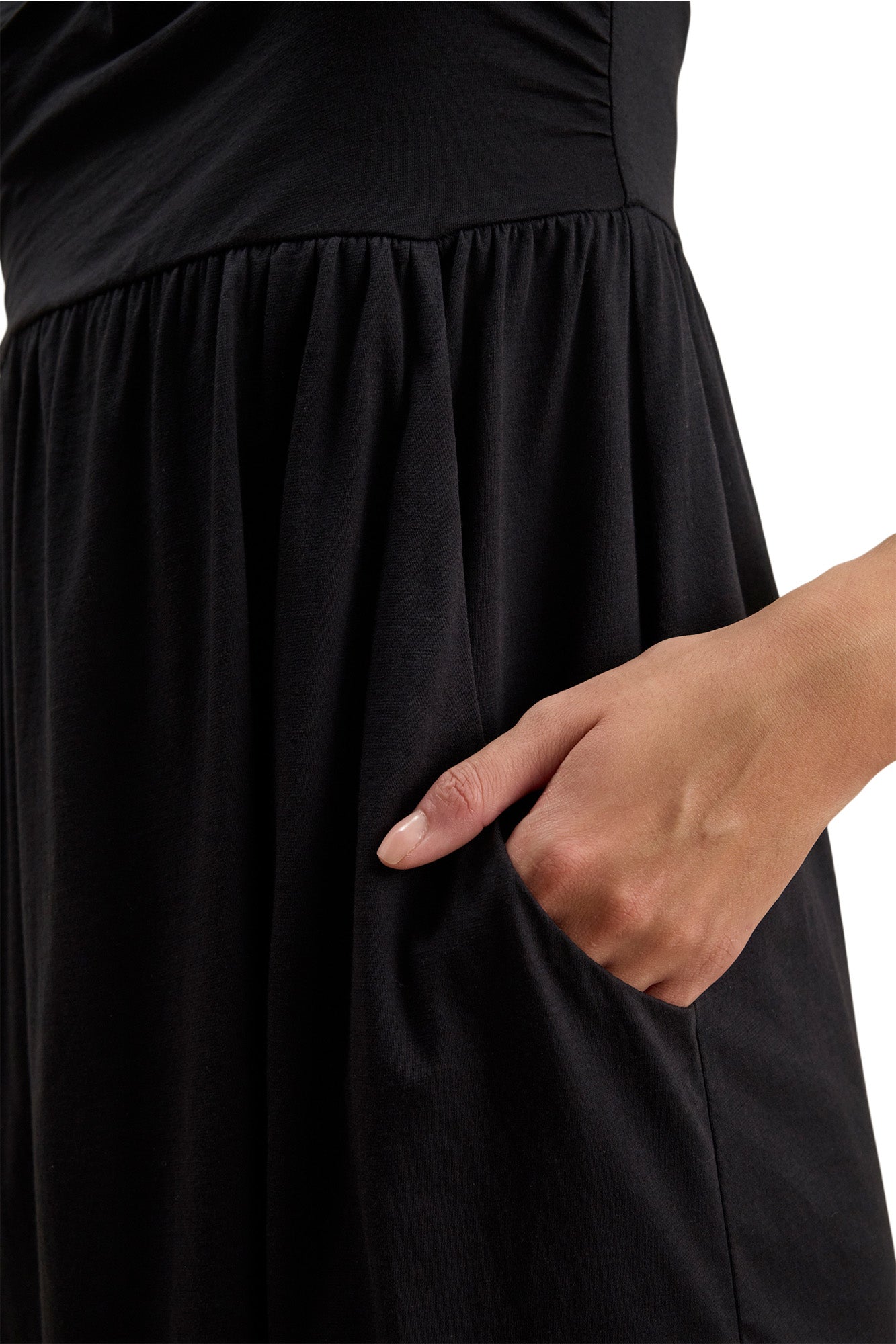 Velvet Barbi Strapless Dress in Black