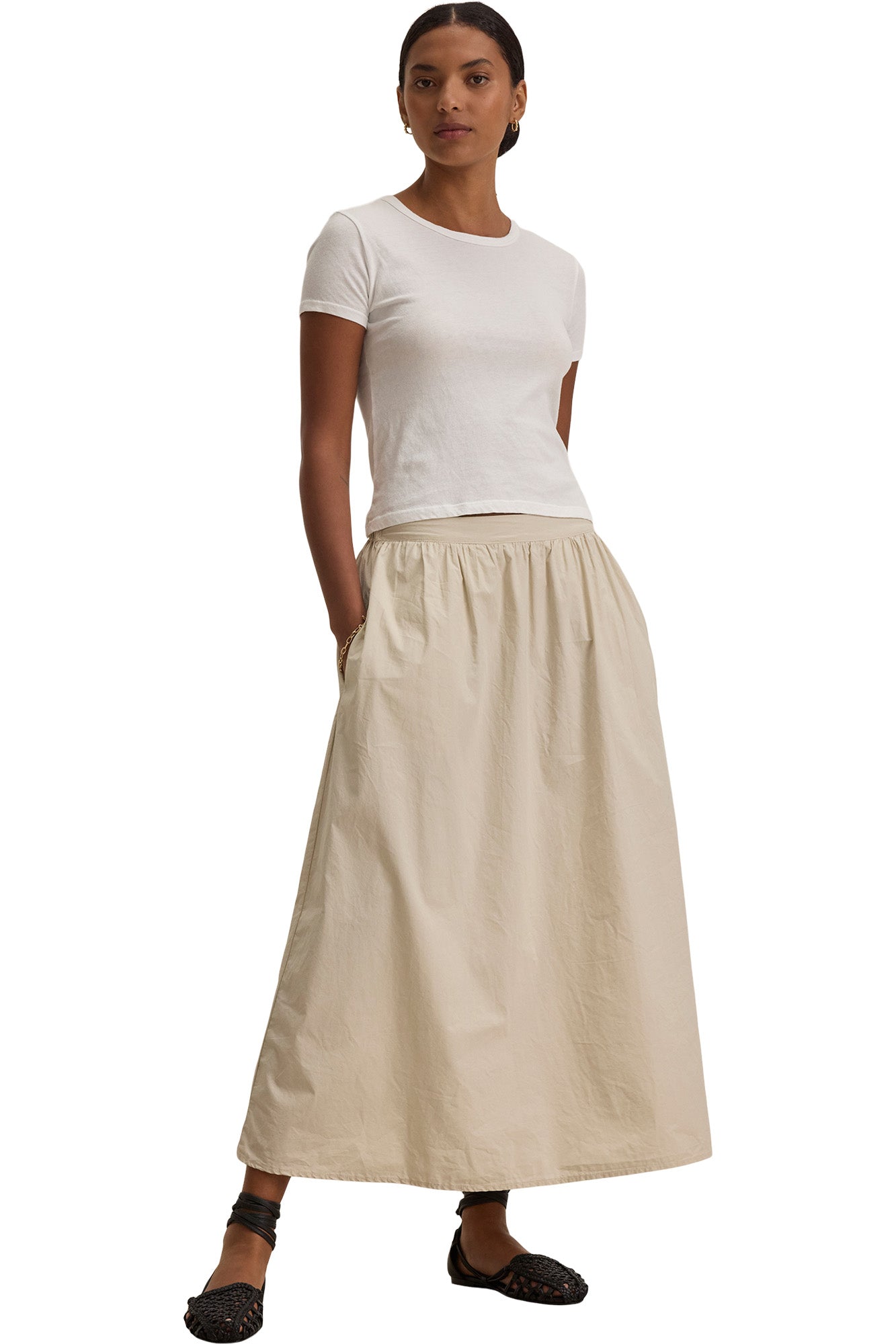 Velvet Bella Skirt in Sesame