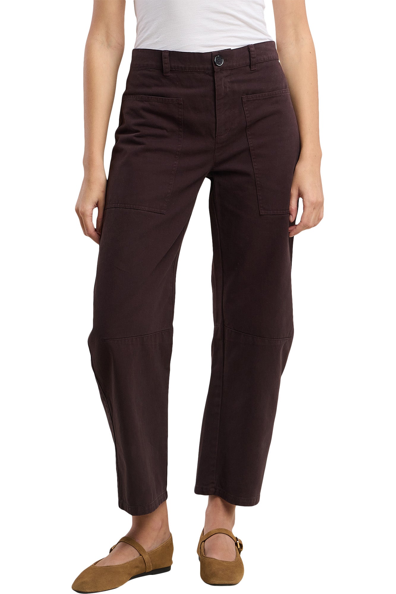 Velvet Brylie Barrel Pant in Mole