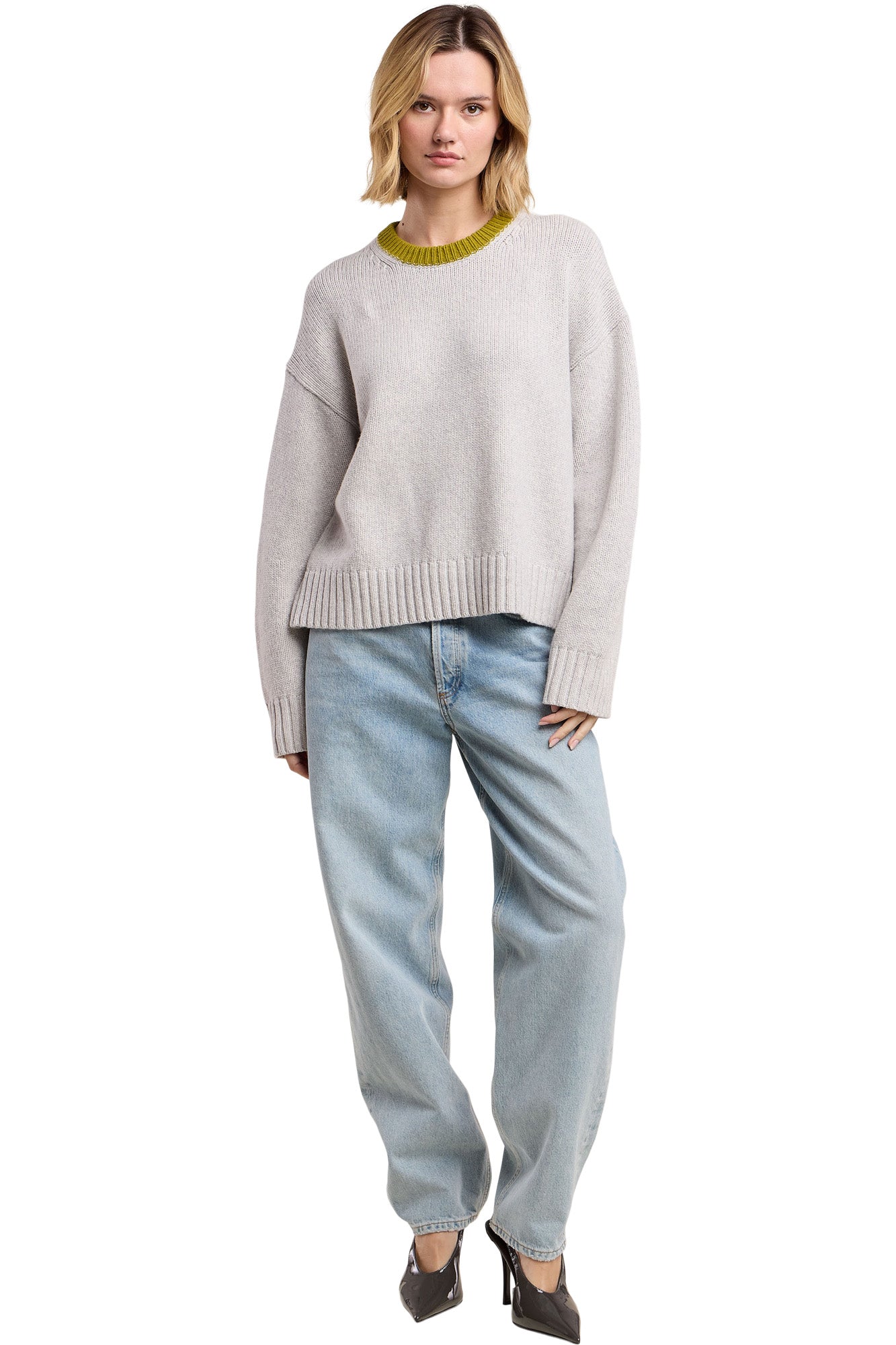 Velvet Calen Crewneck Sweater in Light Heather
