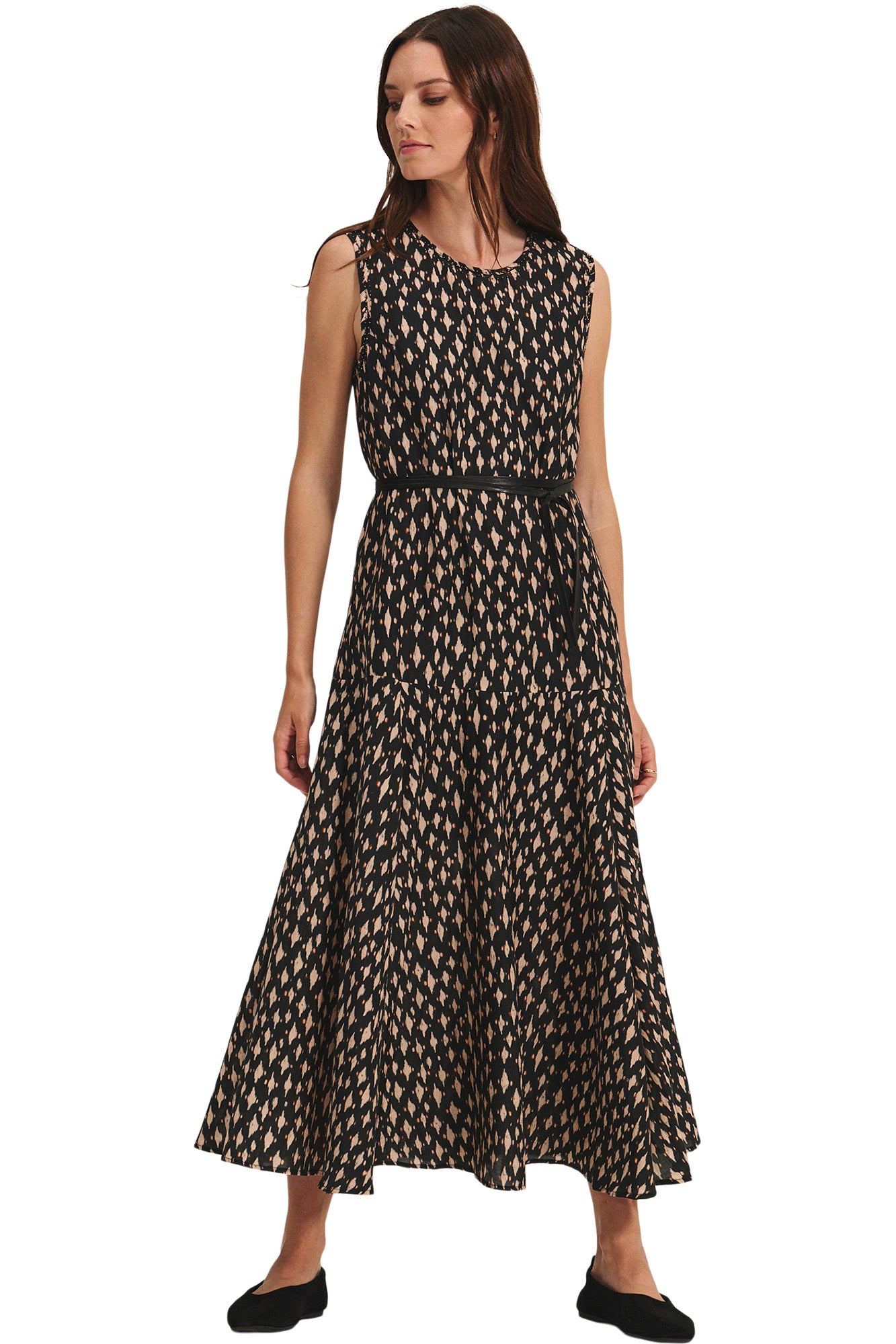 Velvet Kaitlyn Printed Voile Dress in Nightfall