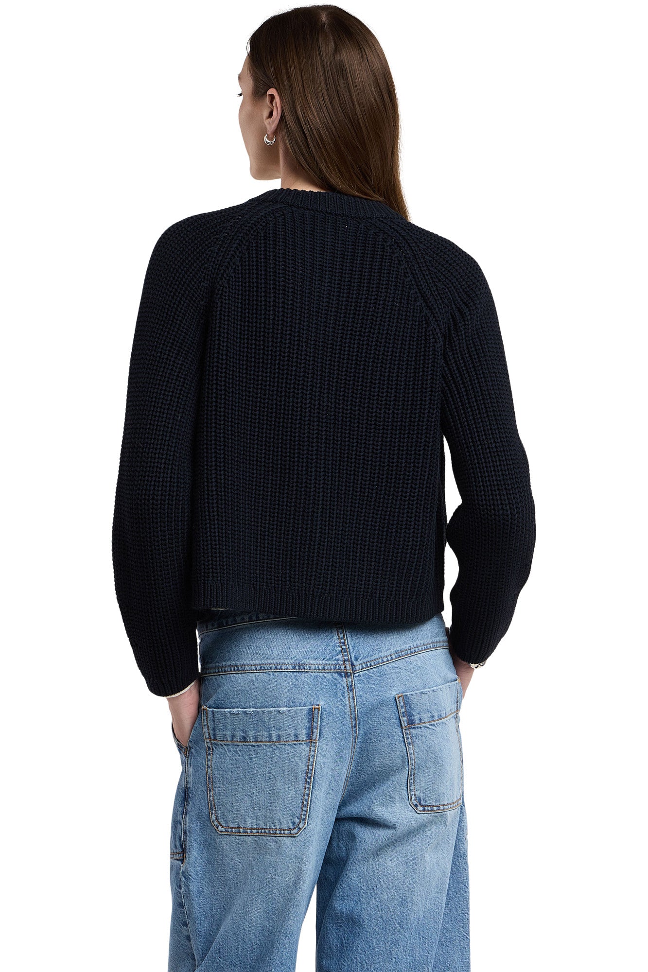 Velvet Lisabeth Chunky Cardigan in Navy