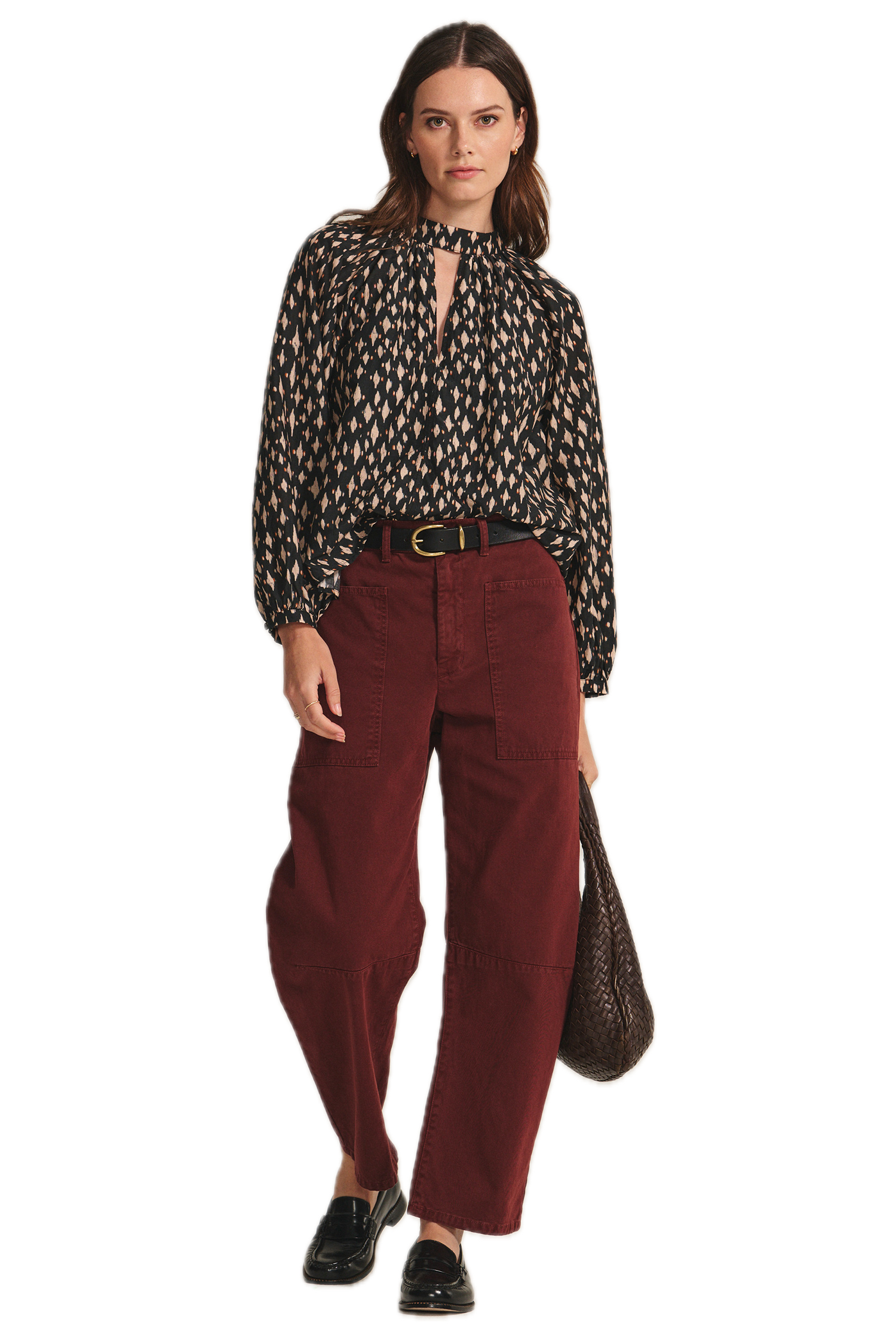 Velvet Malia Printed Voile Top in Nightfall