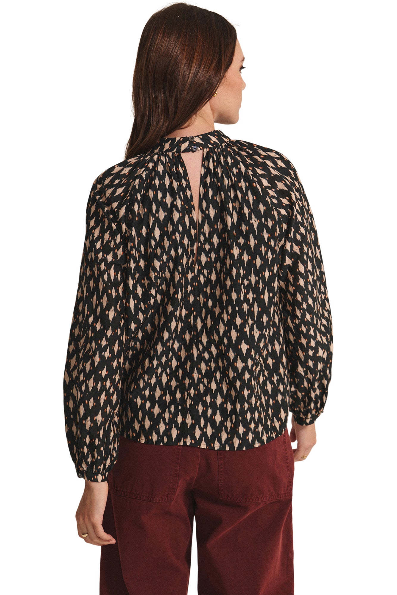 Velvet Malia Printed Voile Top in Nightfall