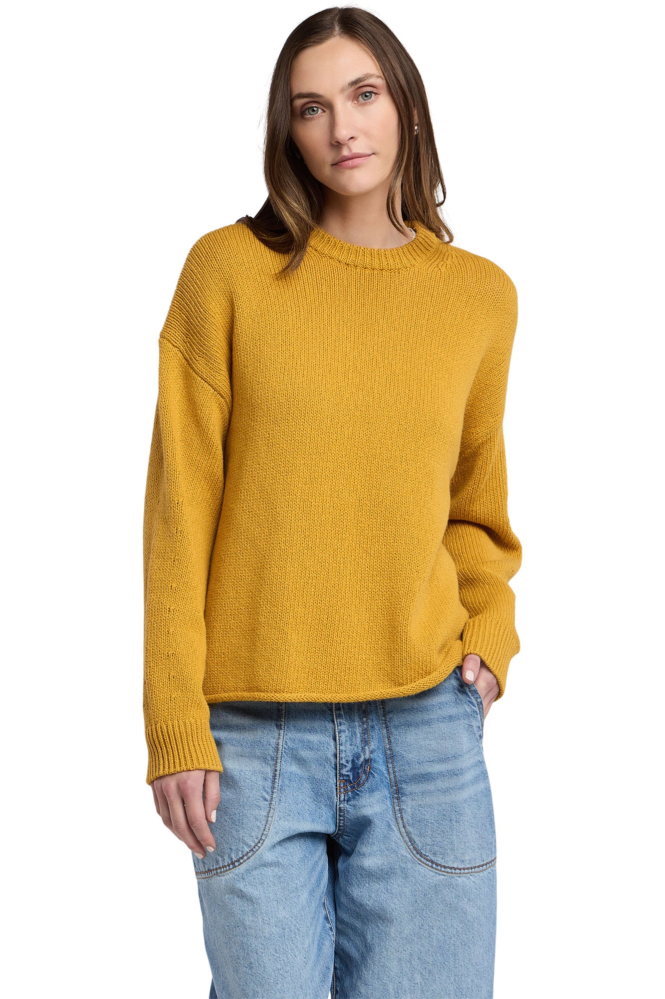 Velvet Meli Crewneck Sweater in Maize
