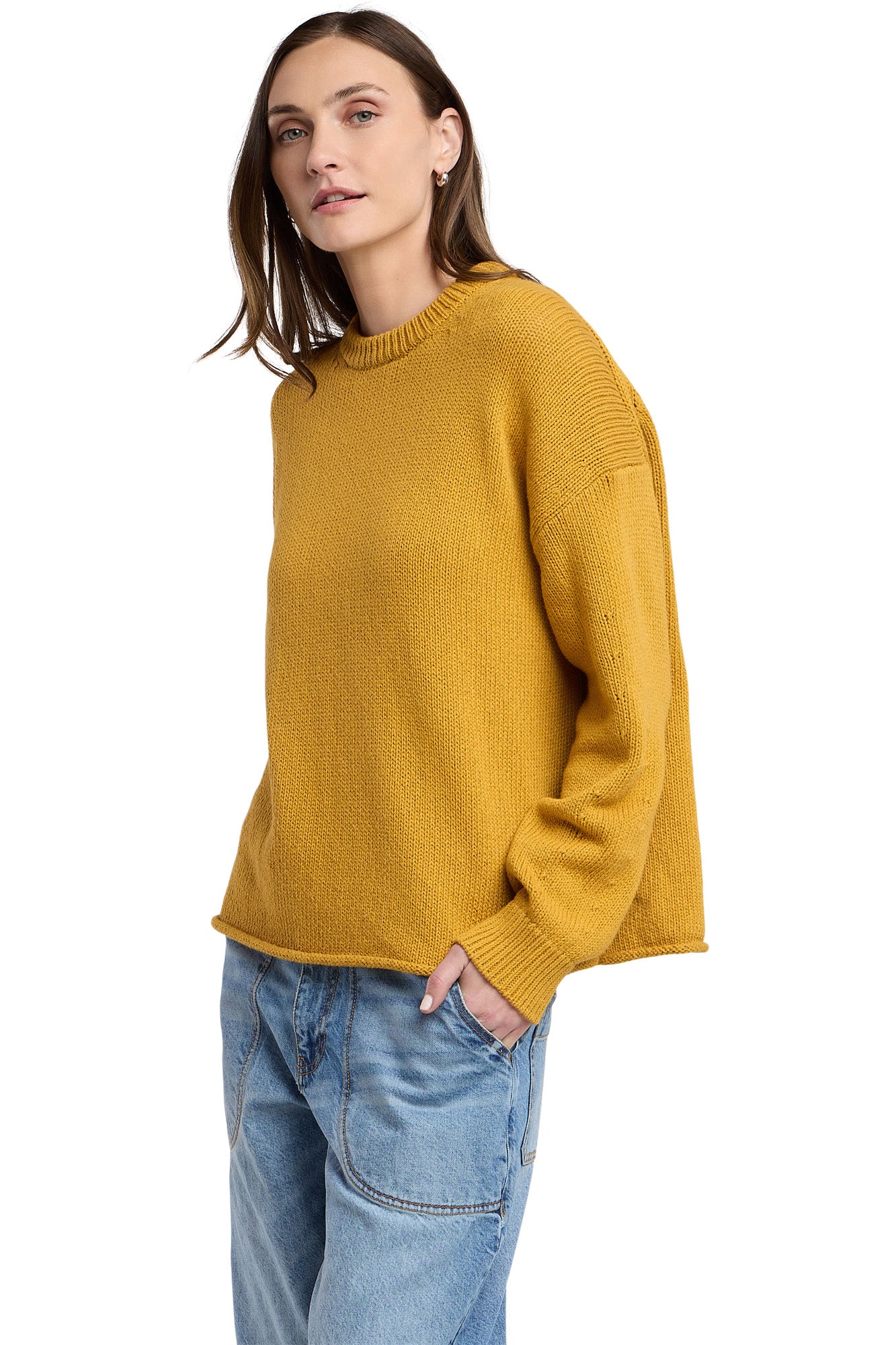 Velvet Meli Crewneck Sweater in Maize
