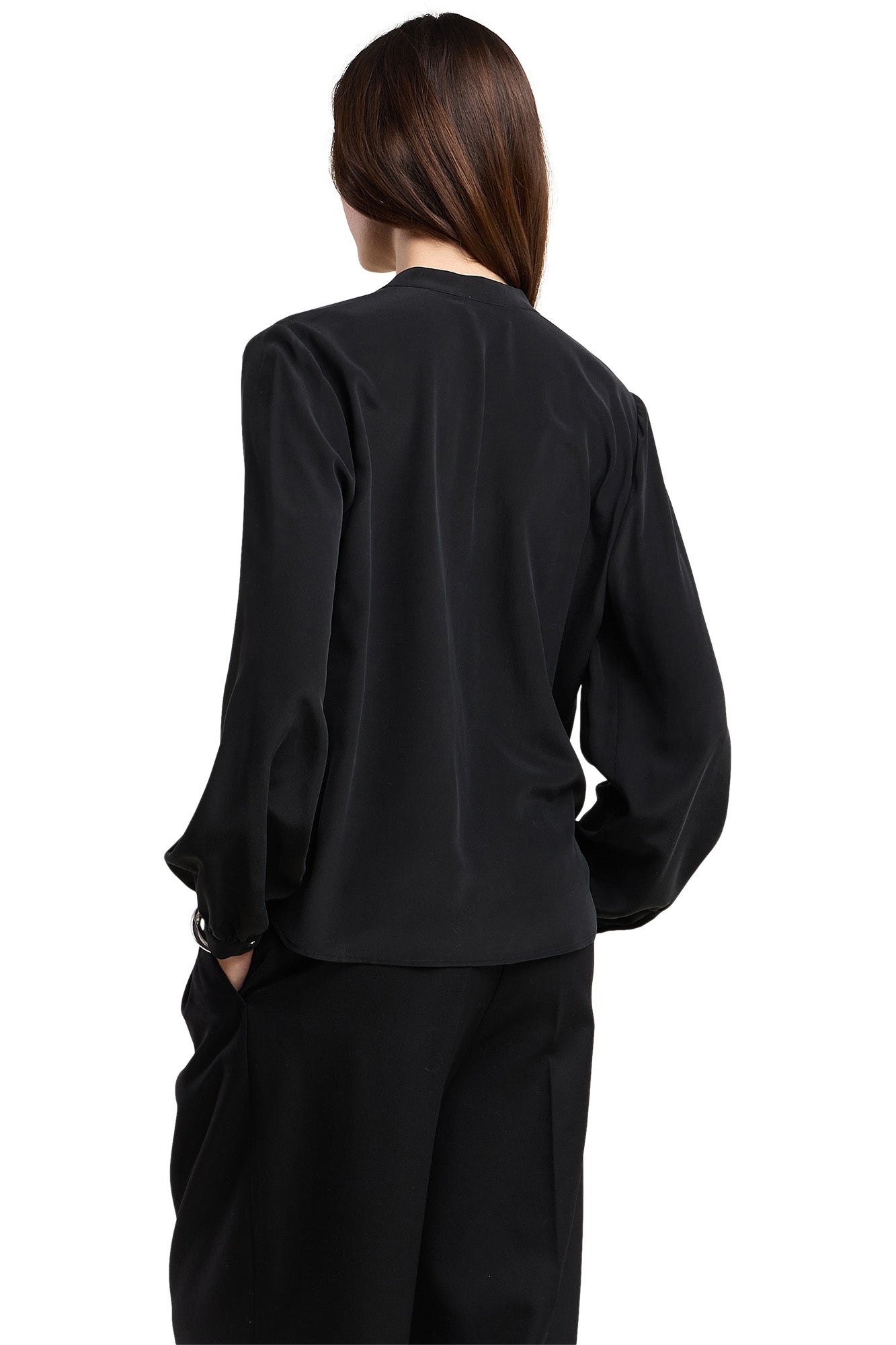 Velvet Michelle Long Sleeve Blouse in Black
