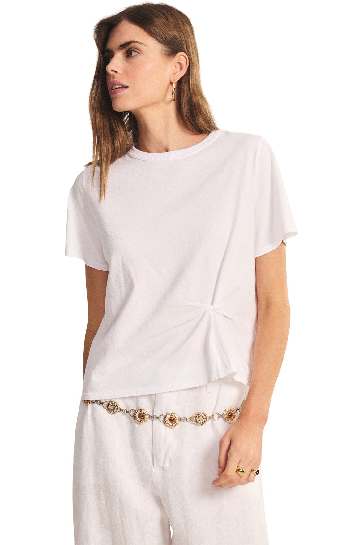 Velvet Rhou Tee in White