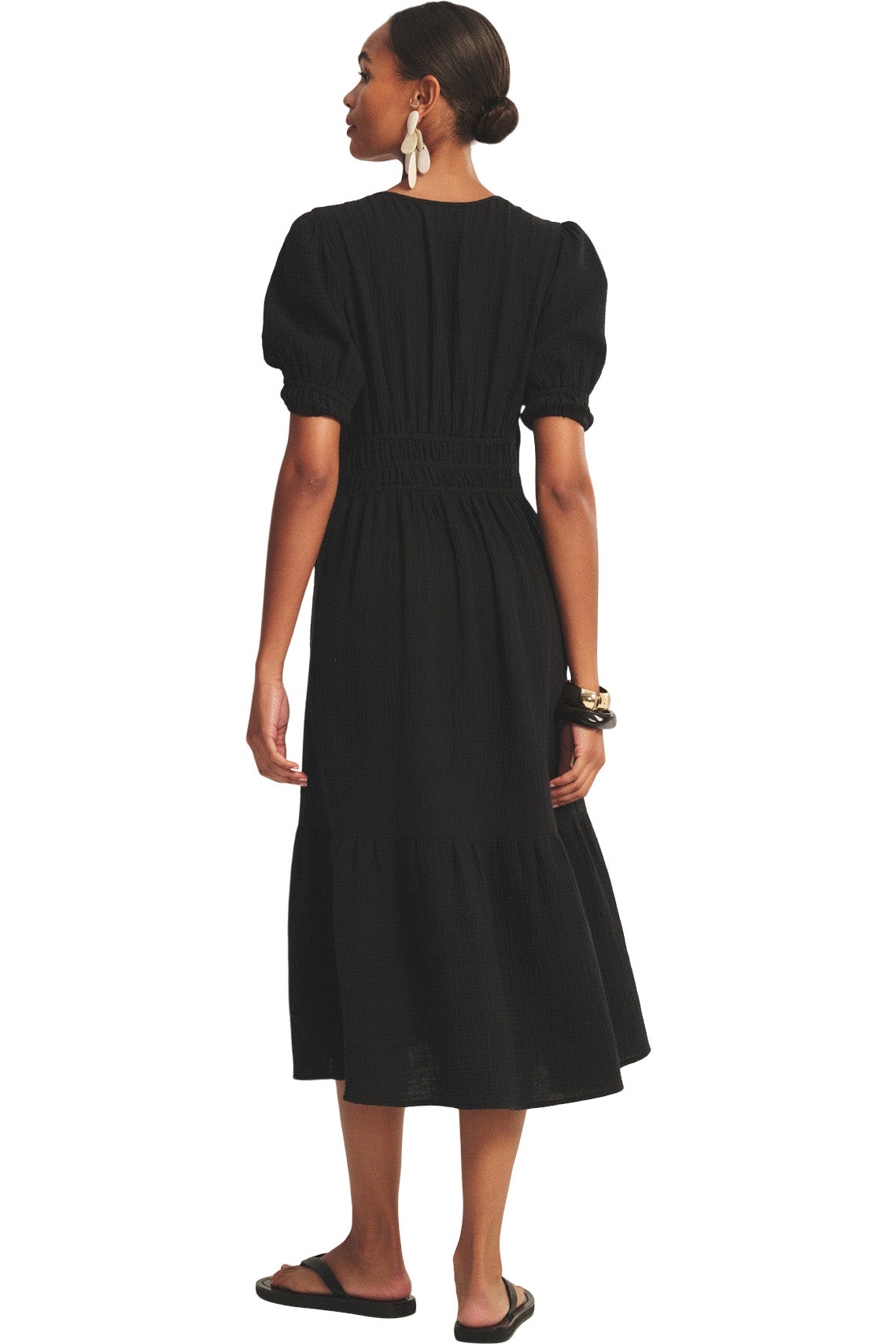 Velvet Rivelle Short Sleeve Dress in Black