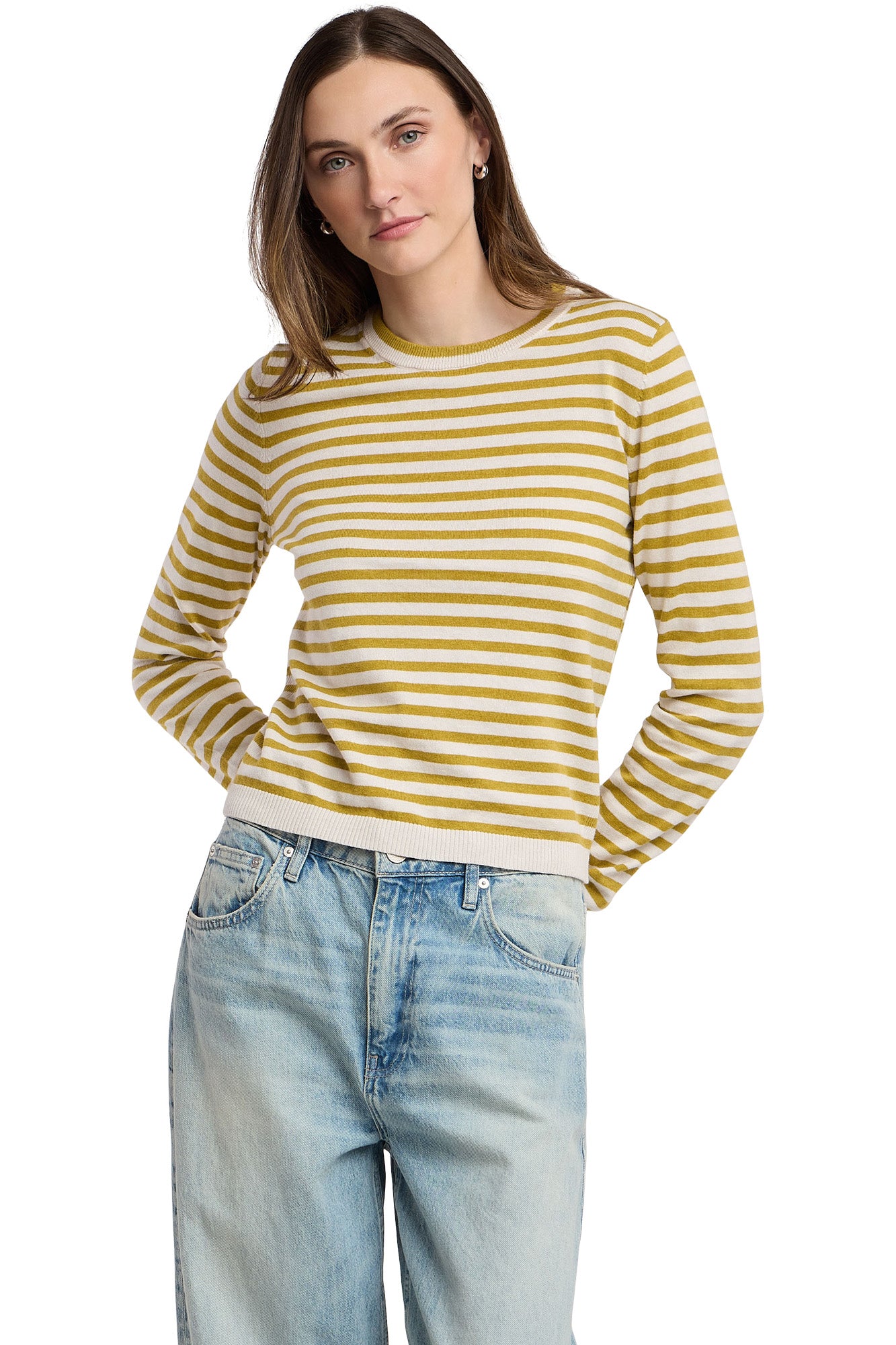 Velvet Roxy Striped Crewneck Sweater
