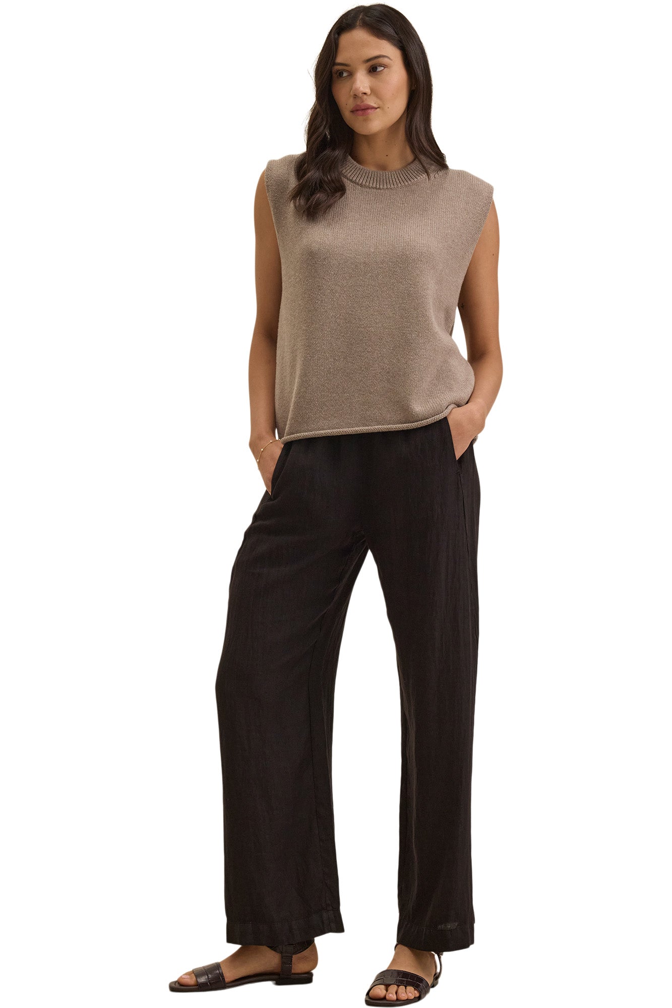 Velvet Stephanie Pant in Black