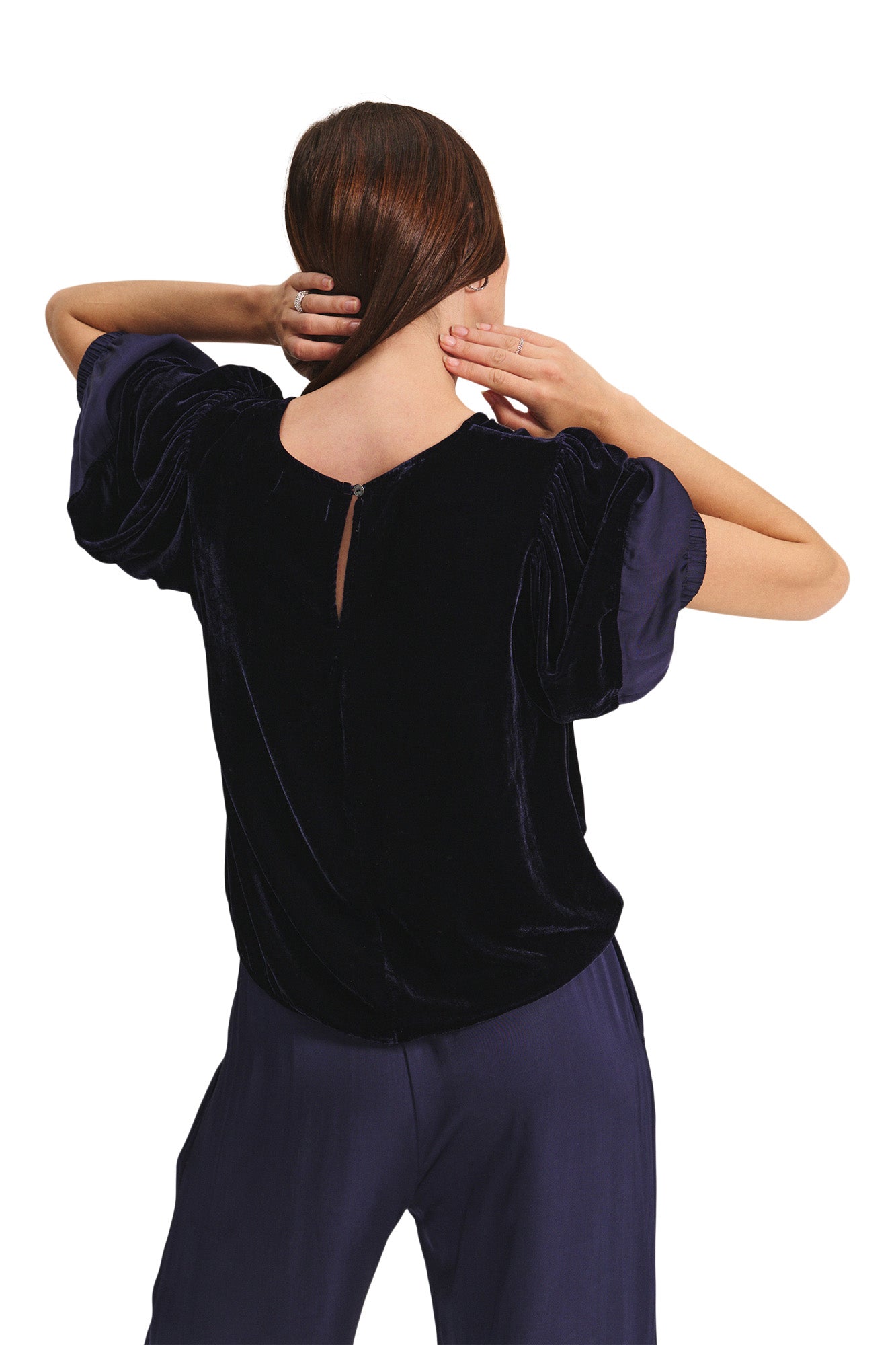 Velvet Taryn Velvet Satin Blouse
 in Viking