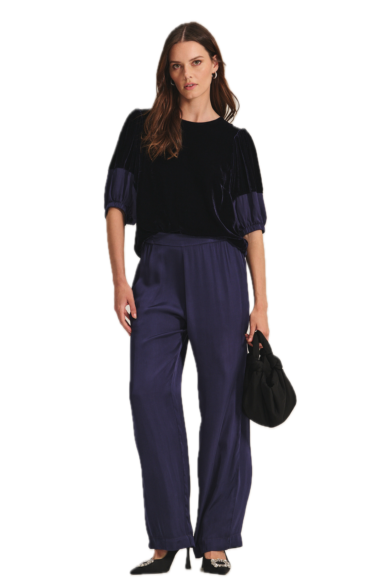 Velvet Taryn Velvet Satin Blouse
in Viking