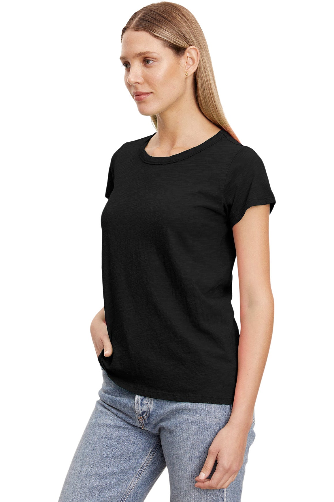 Velvet Tilly Cotton Slub Short Sleeve Crewneck T-shirt