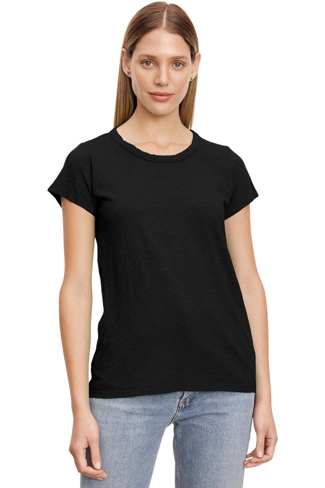 Velvet Tilly Cotton Slub Short Sleeve Crewneck T-shirt