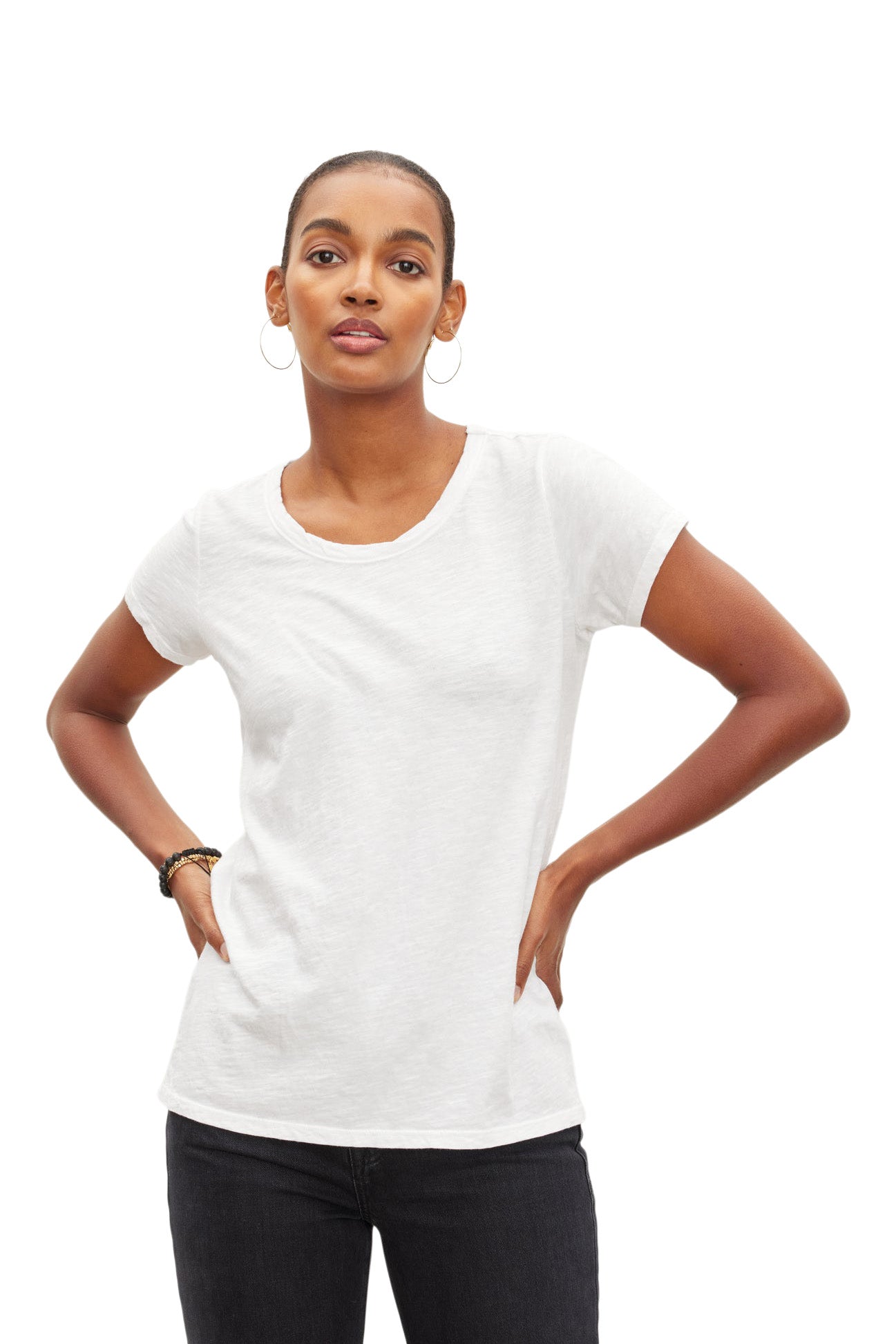 Velvet Tilly Cotton Slub Short Sleeve Crewneck T-shirt