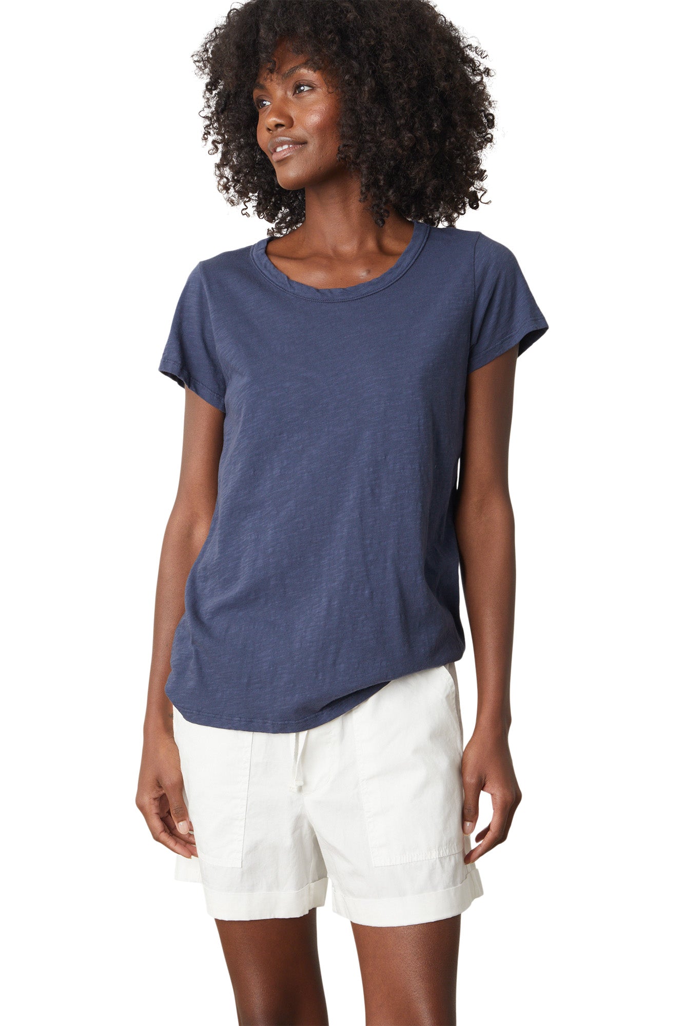 Velvet Tilly Cotton Slub Short Sleeve Crewneck T-shirt