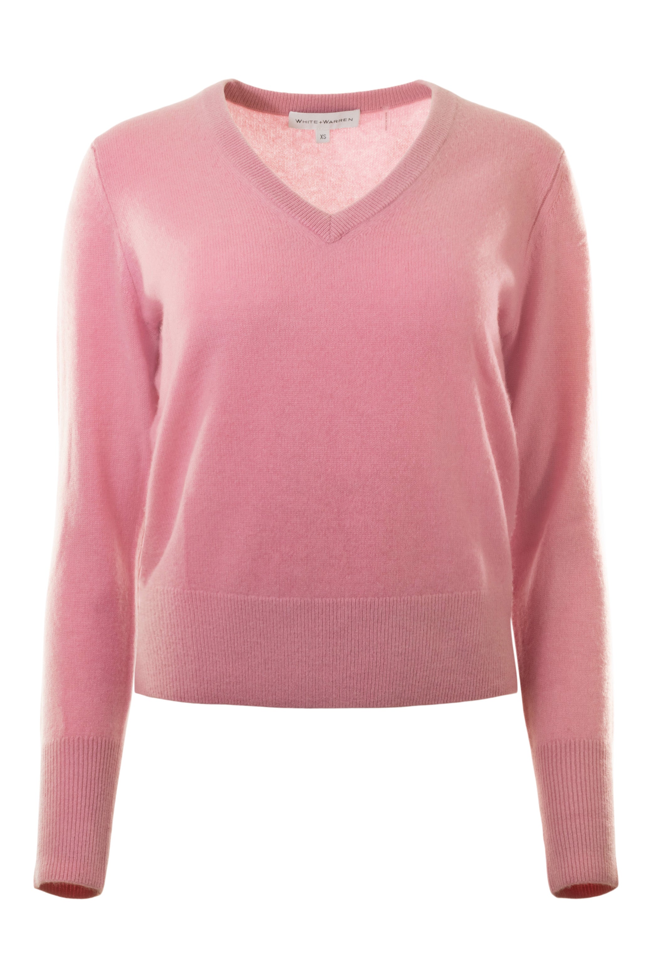 White & Warren Cashmere V-neck Sweater