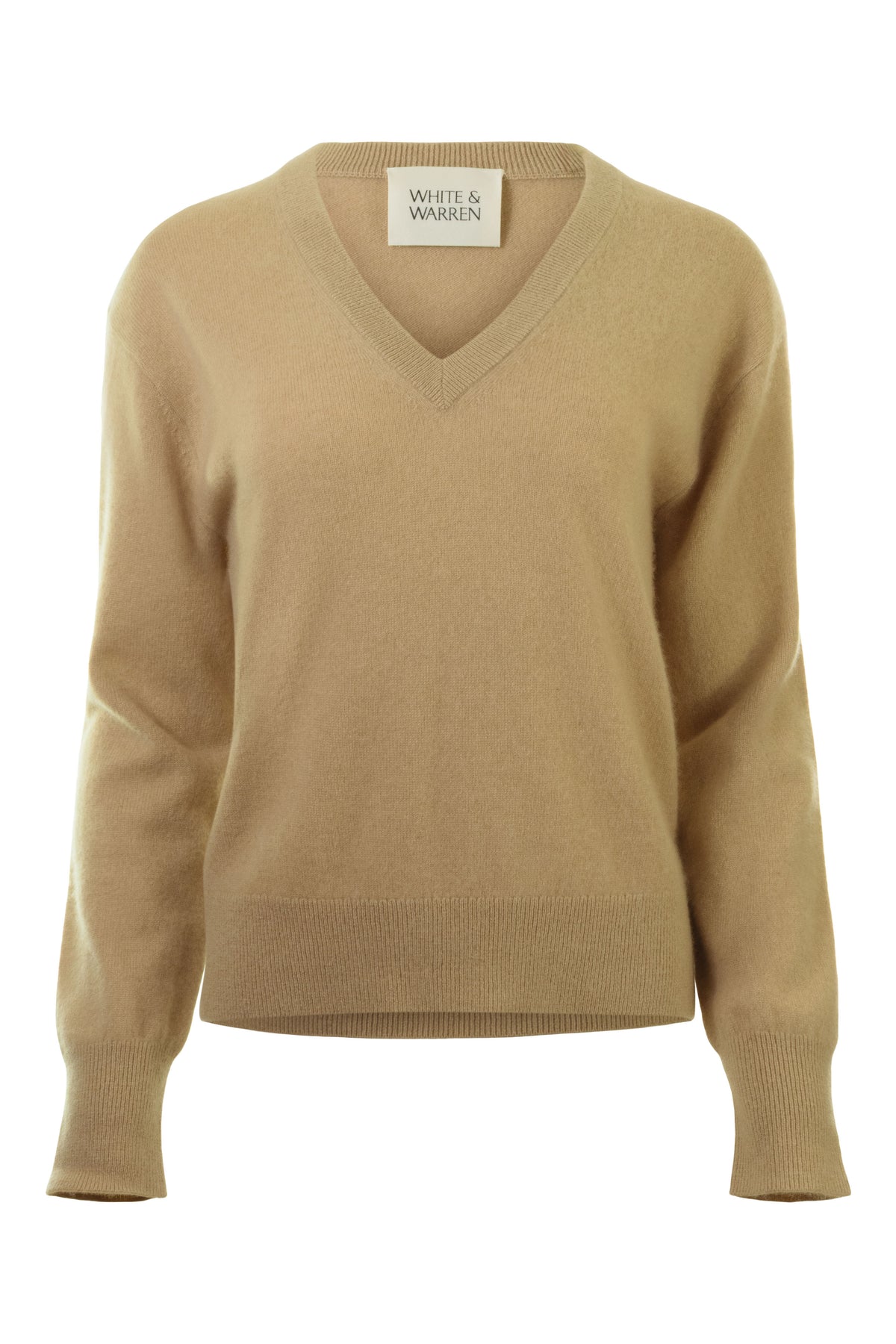 White & Warren Classic Cashmere V-neck Sweater