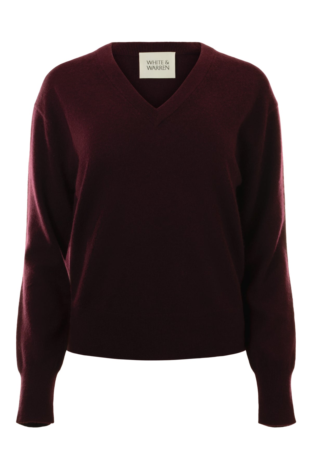 White & Warren Classic Cashmere V-neck Sweater