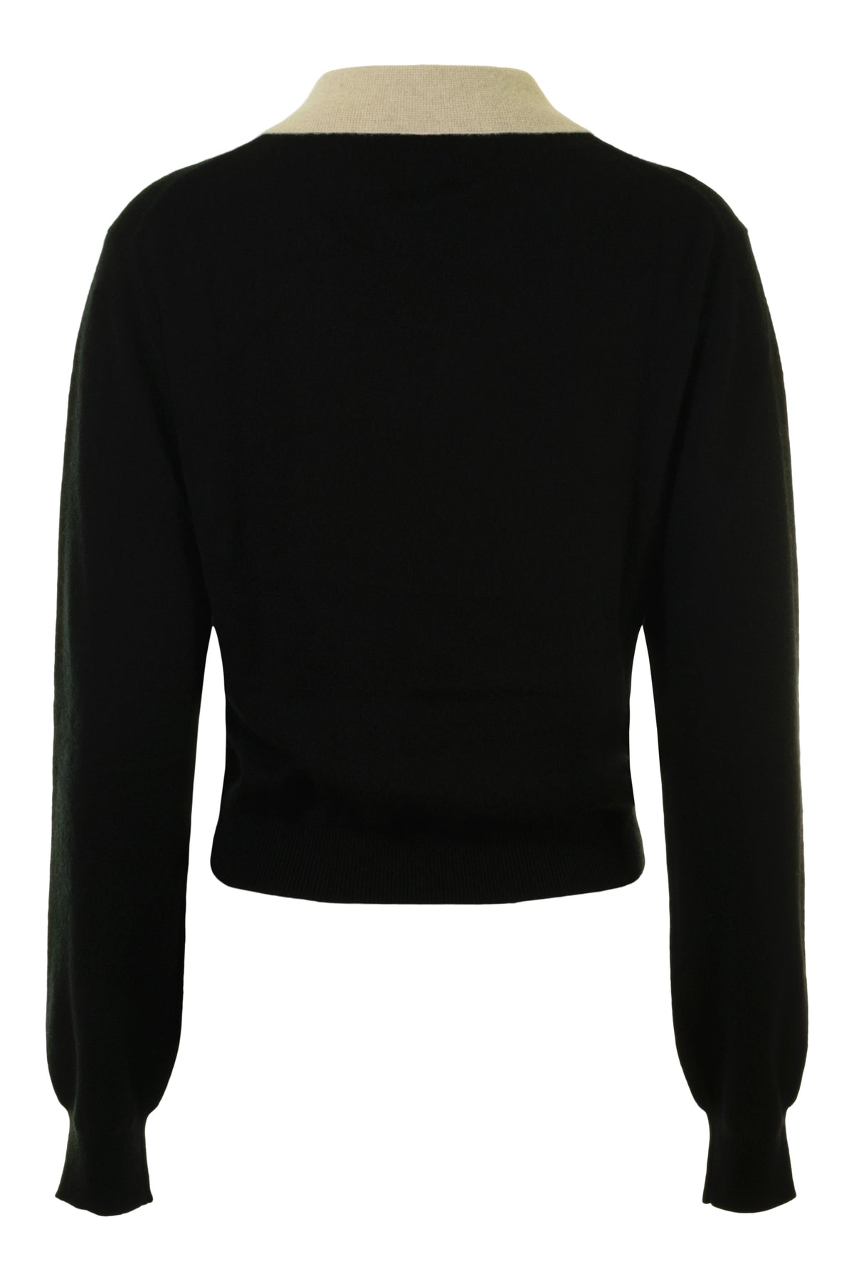 White & Warren Cashmere Contrast Collar Sweater