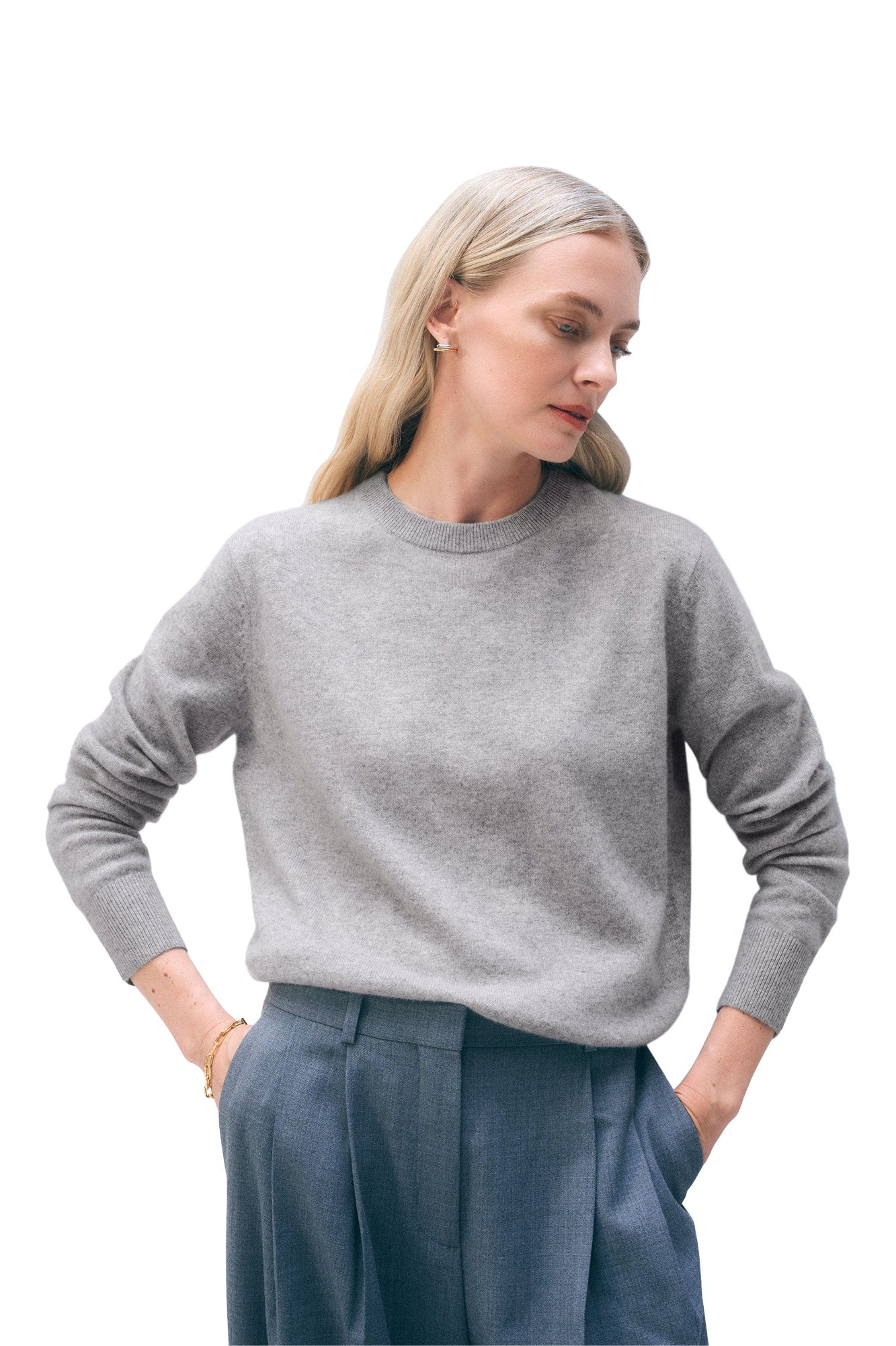 White & Warren Cashmere Crewneck Sweater