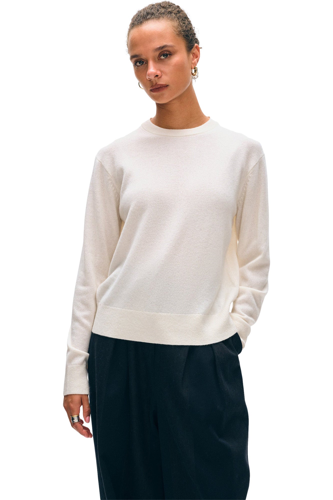 White & Warren Cashmere Crewneck Sweater