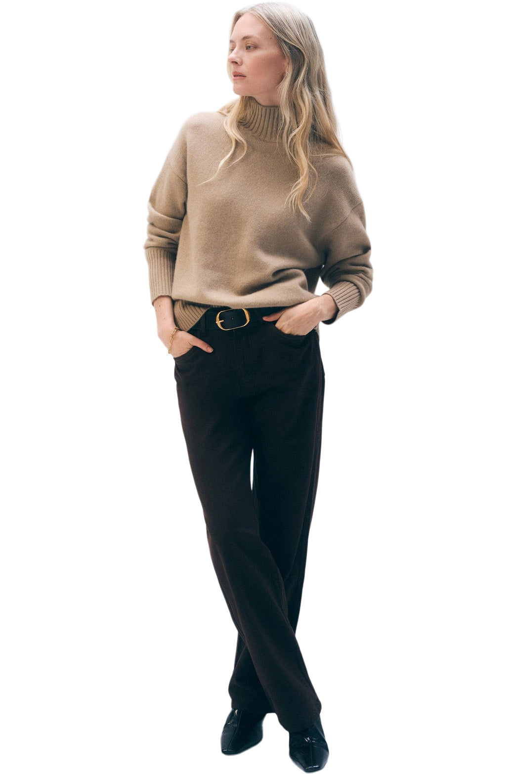White & Warren Cashmere Oversized Standneck