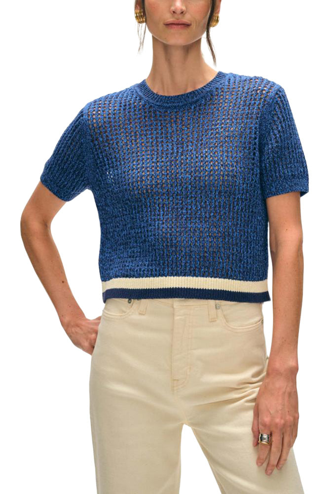 White & Warren Organic Cotton Mesh T-Shirt