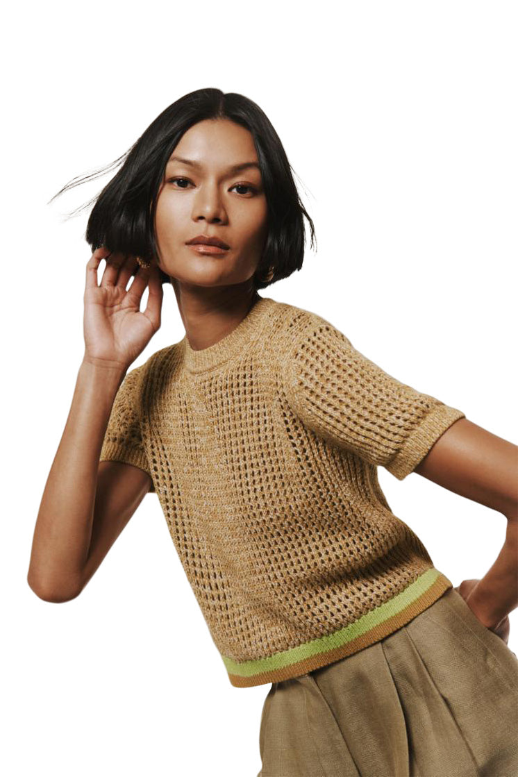 White & Warren Organic Cotton Mesh T-Shirt