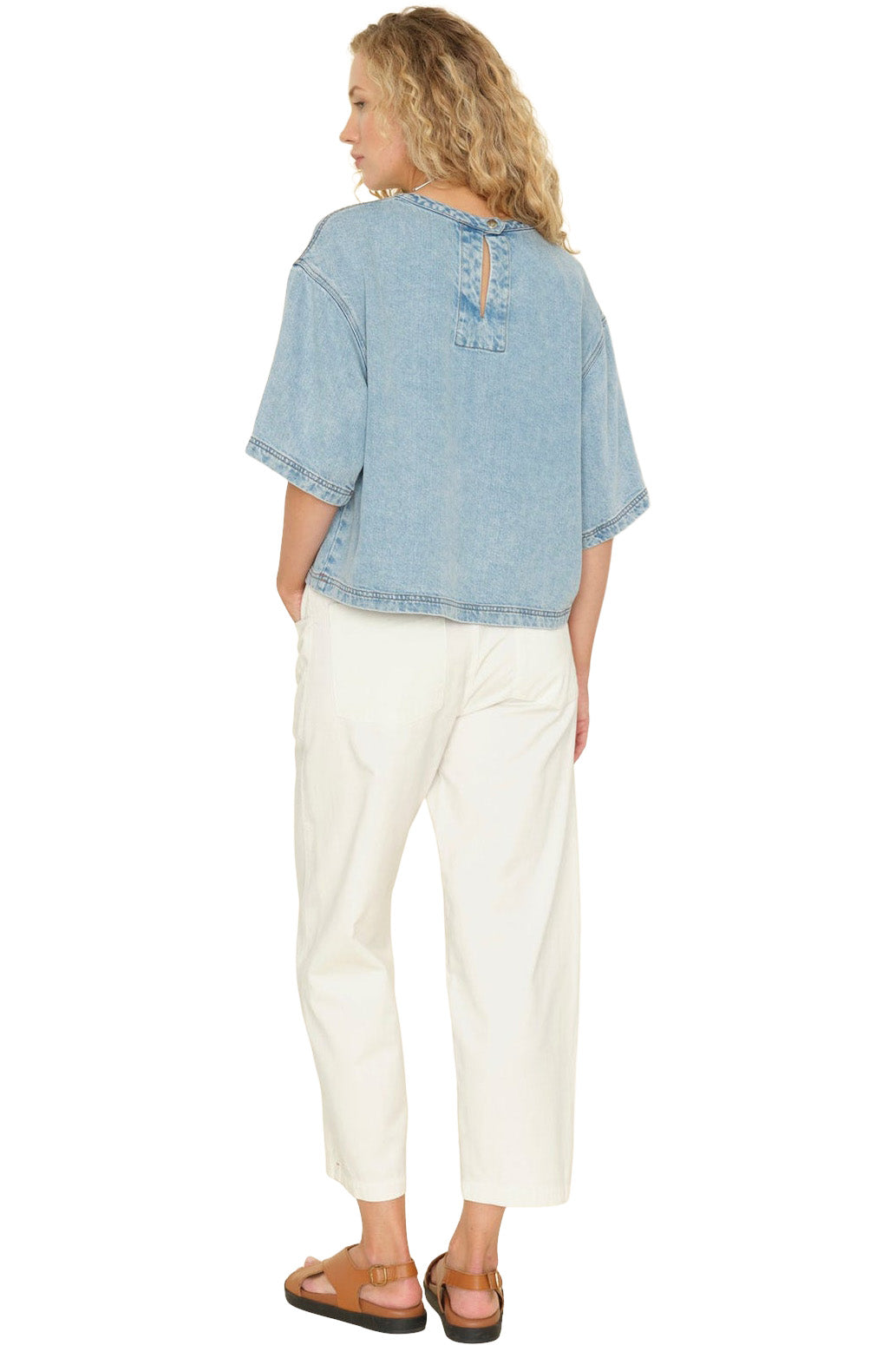 Xirena Baxter Twill Pant in Chalk White
