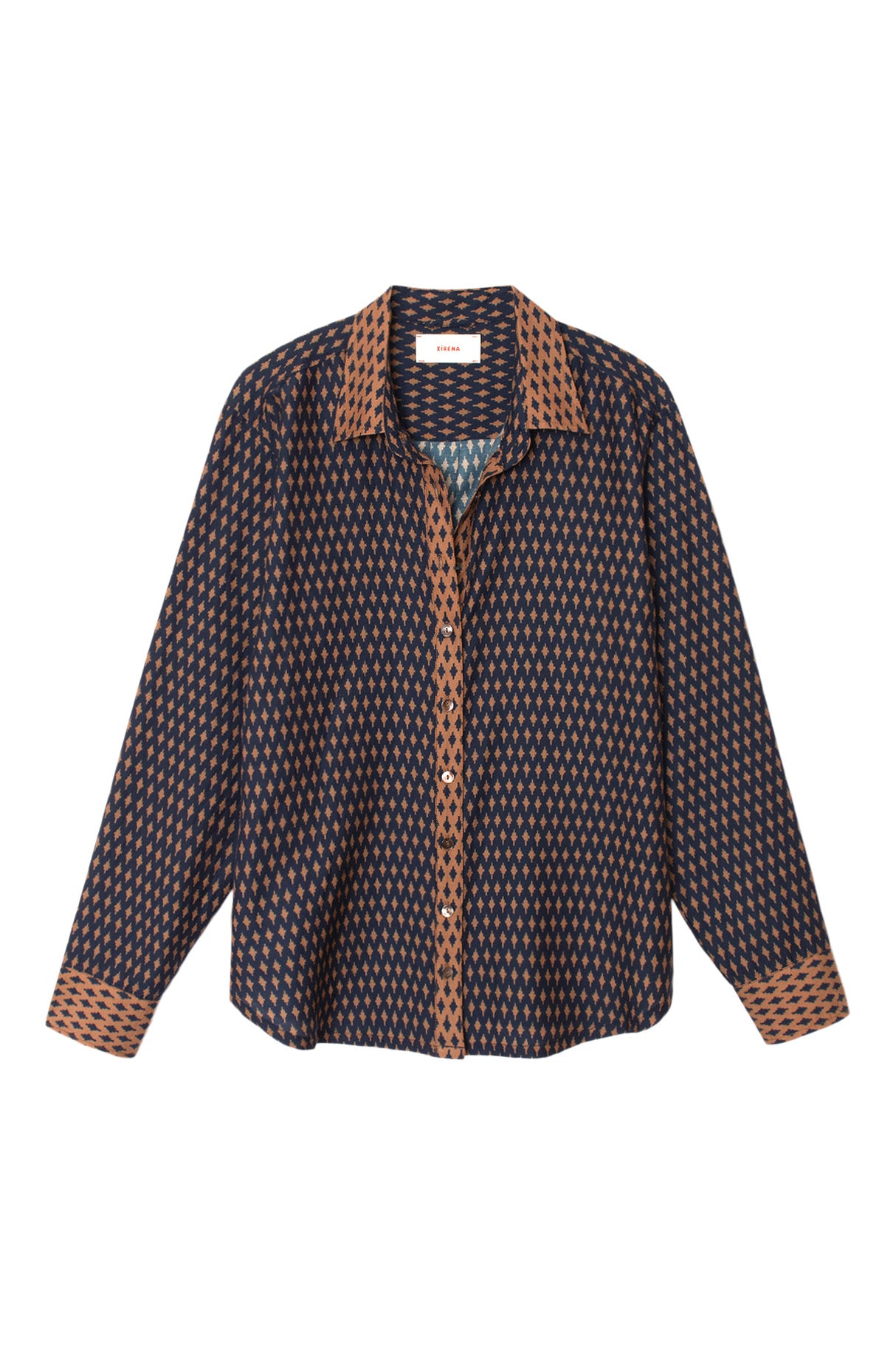 Xirena Beau Shirt in Navy Diamond