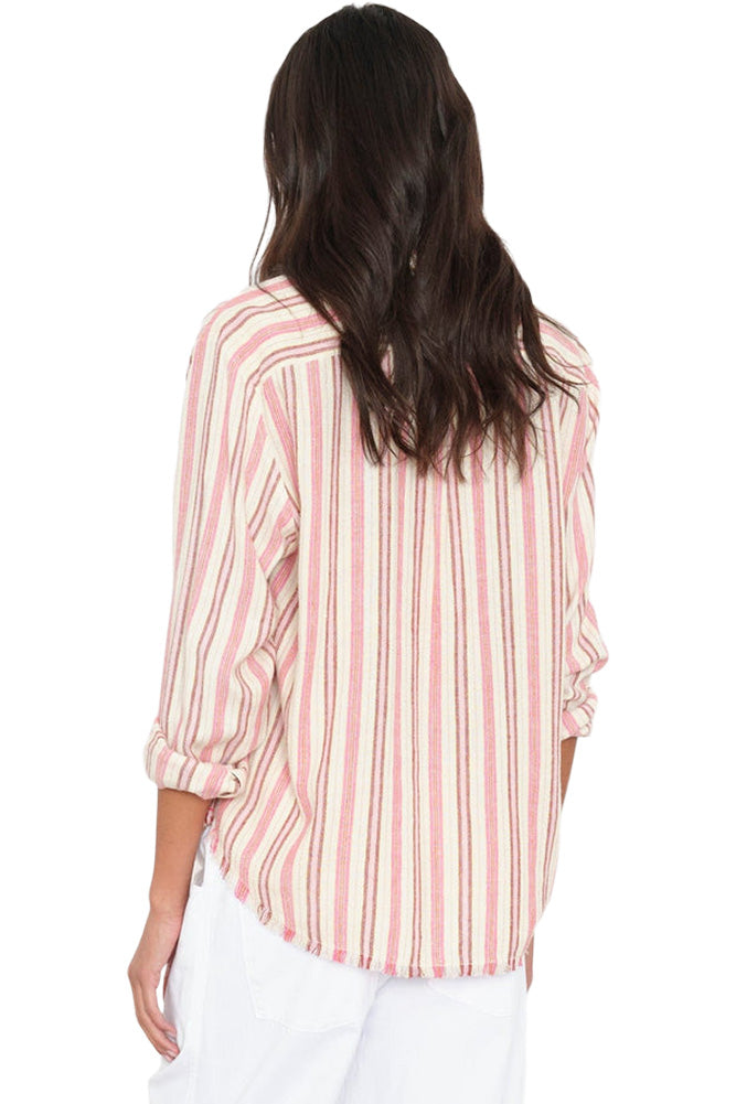 Xirena Bowie Shirt in Dusty Pink Stripe