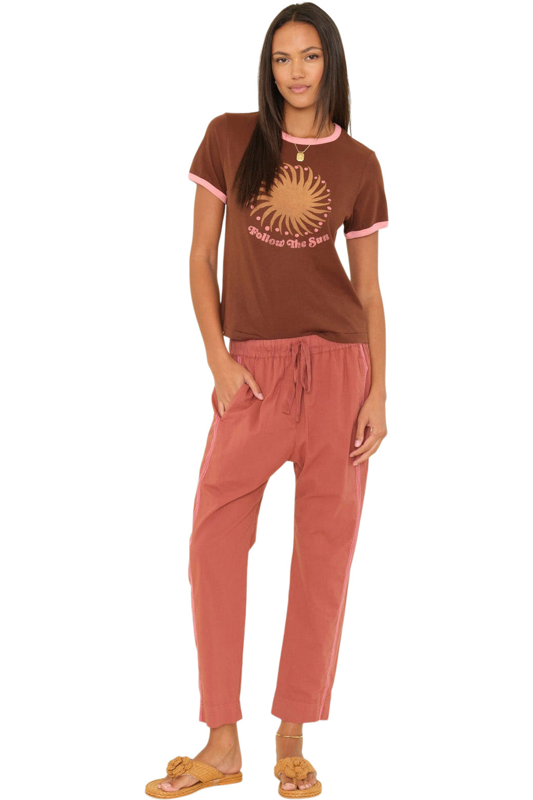 Xirena Draper Pant in Cinnabar Coral