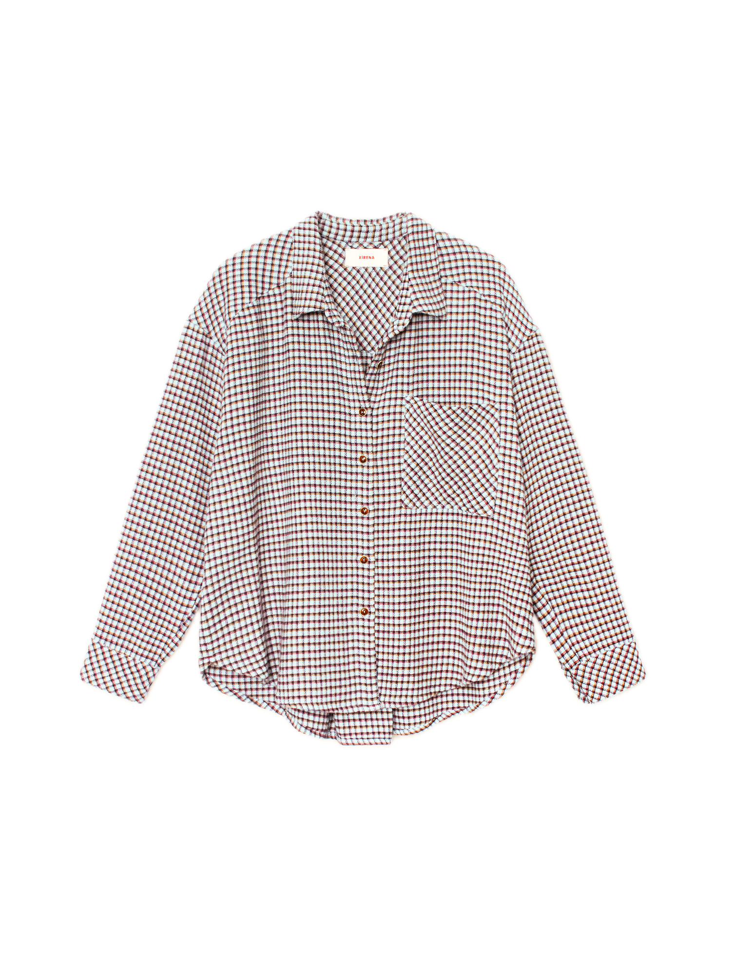 Xirena Jordy Shirt in Baby Blue Check