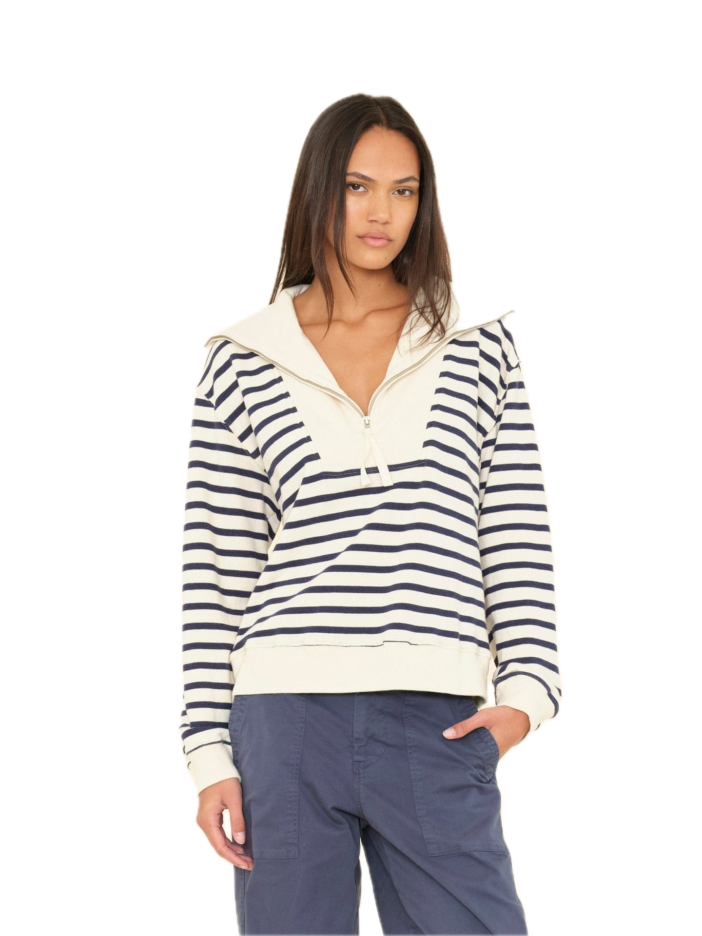 Xirena Kat Sweatshirt in Natural Stripe
