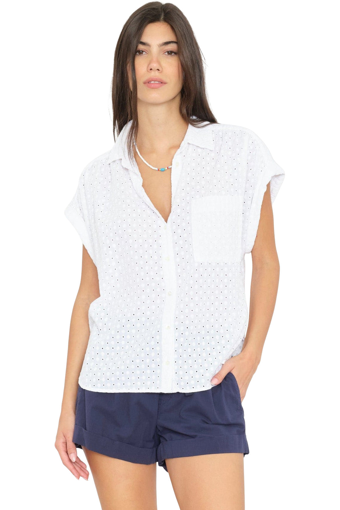 Xirena Lexi Shirt in White Eyelet