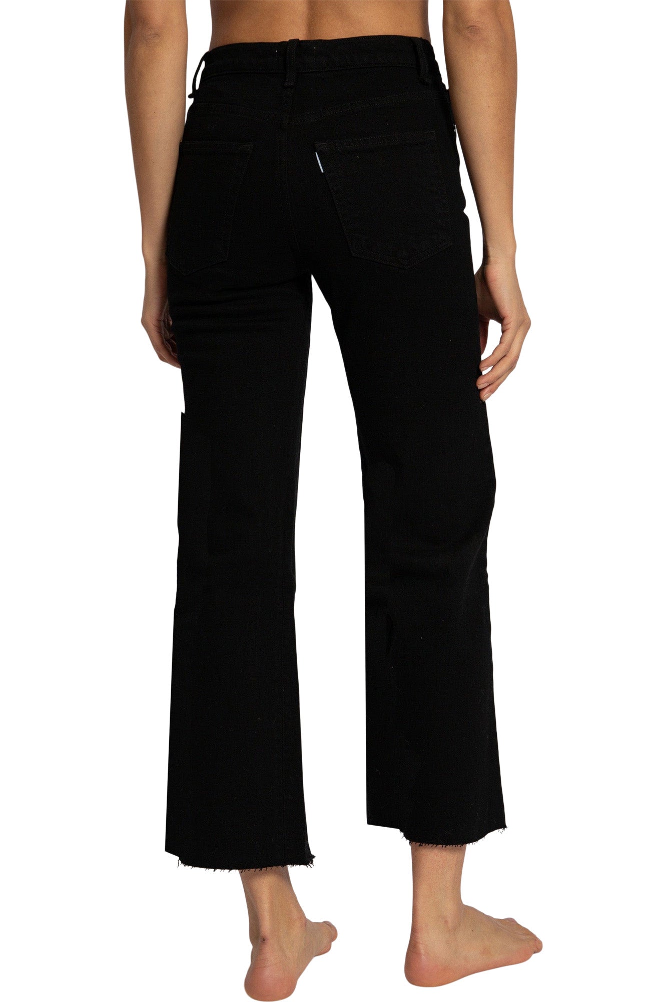 ASKK NY Crop Wide Leg in Black Resin