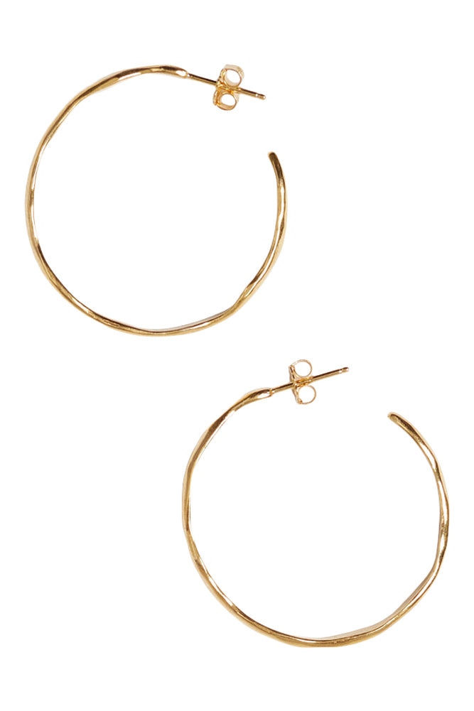 Chan Luu Wave Hoop Earrings in Yellow Gold