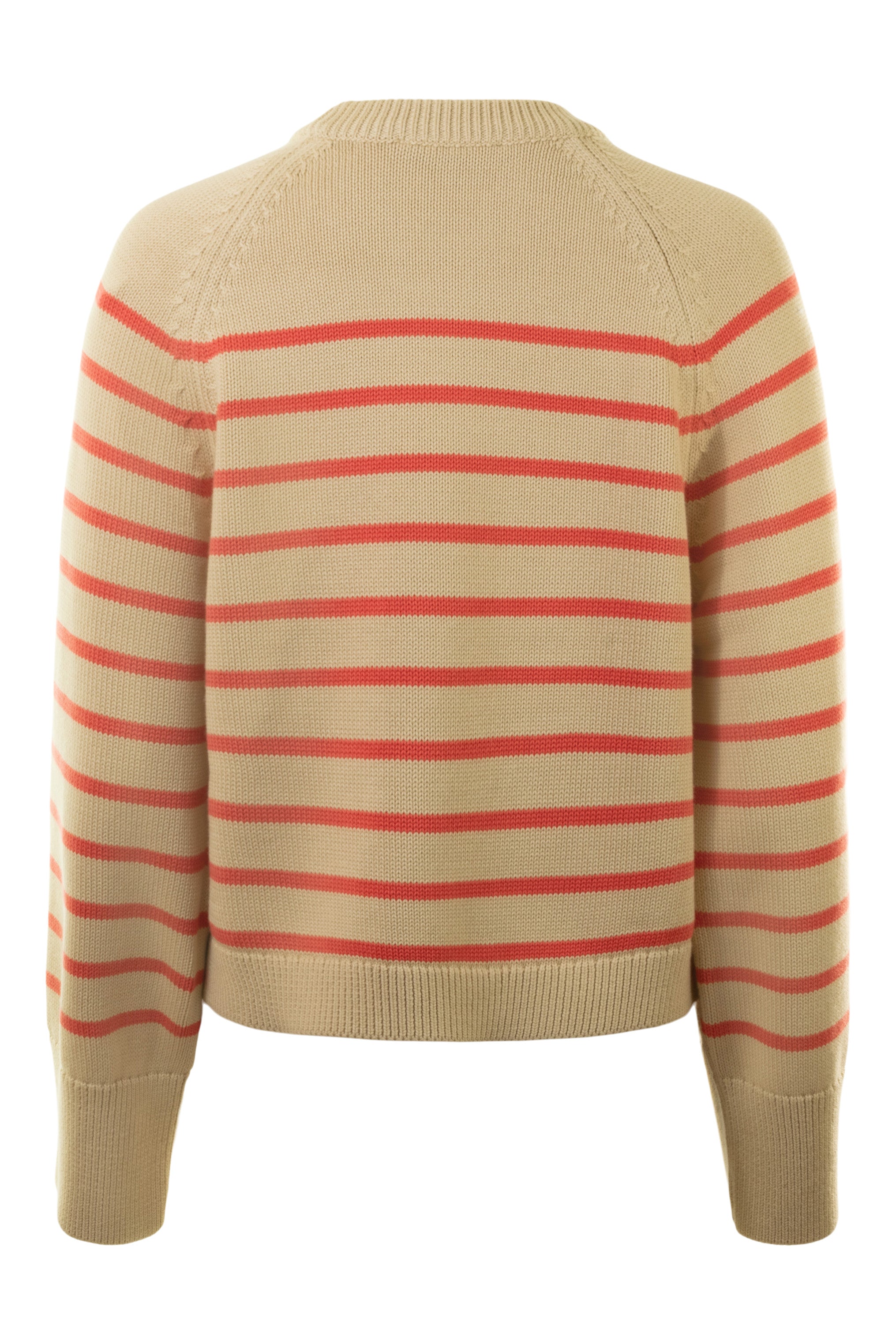 White & Warren Organic Cotton Striped Raglan Sweater