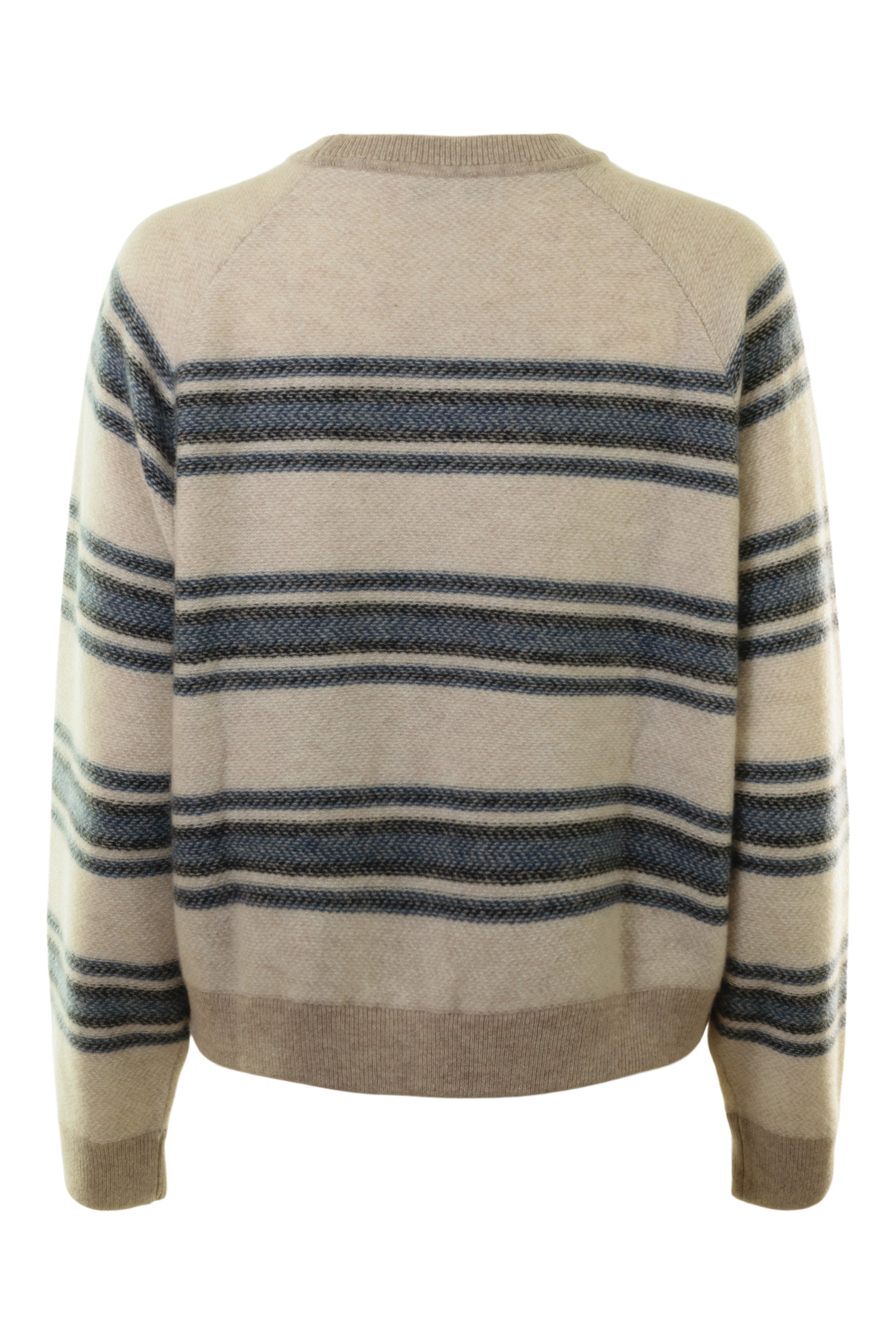 White & Warren Cashmere Blanket Stripe Sweater