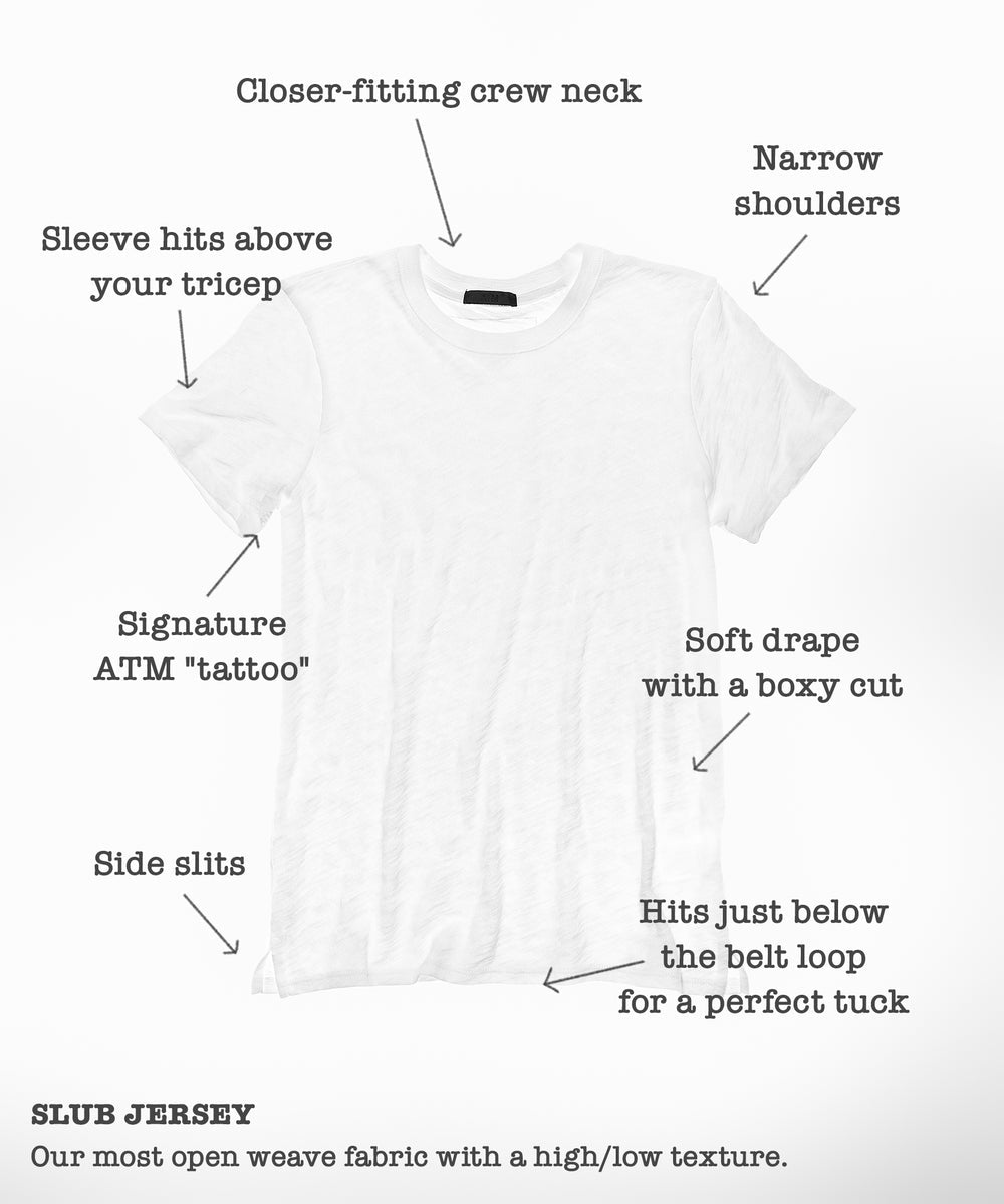 ATM Slub Jersey Schoolboy Crewneck Tee