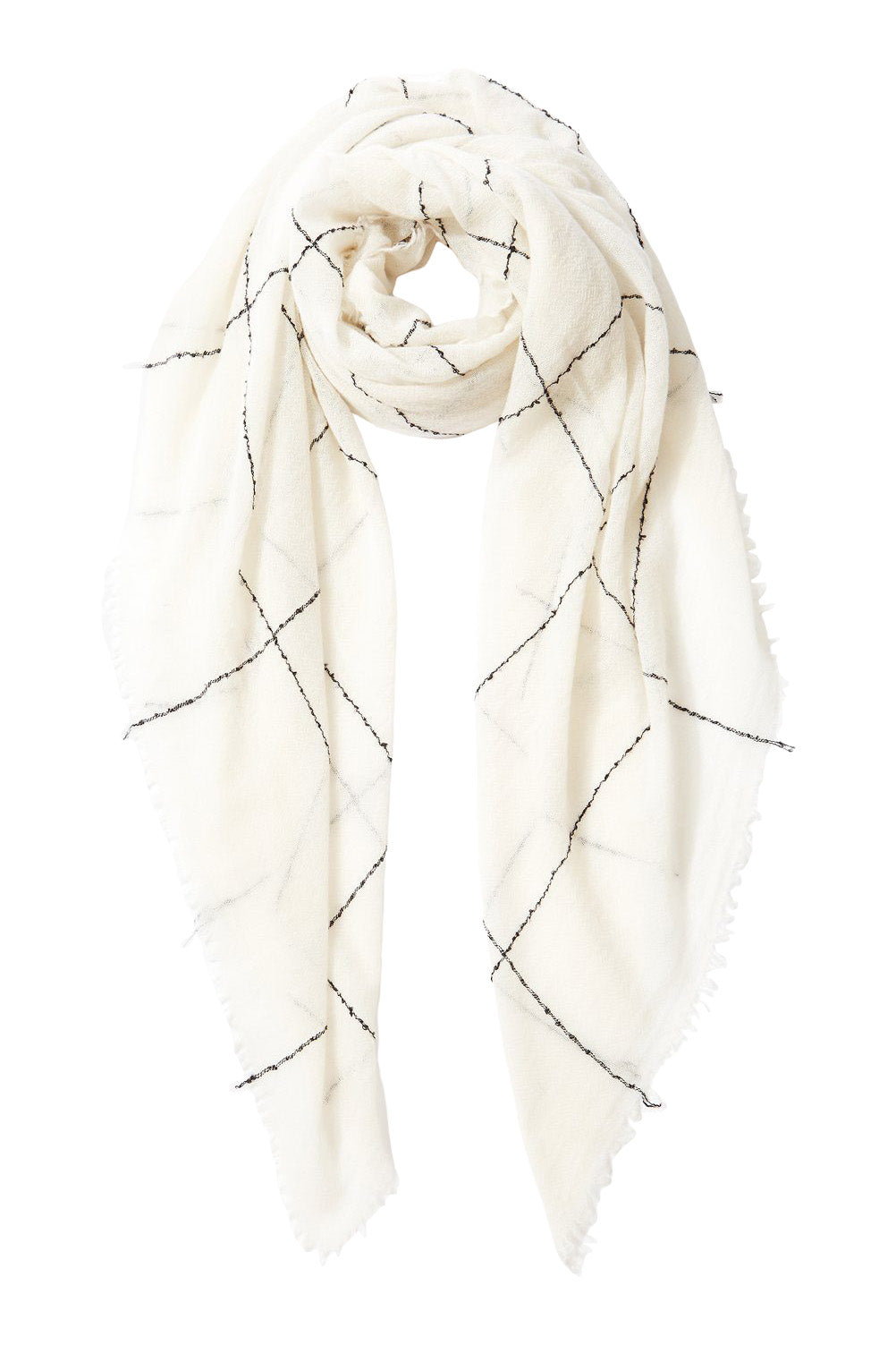 Chan Luu Windowpane Scarf