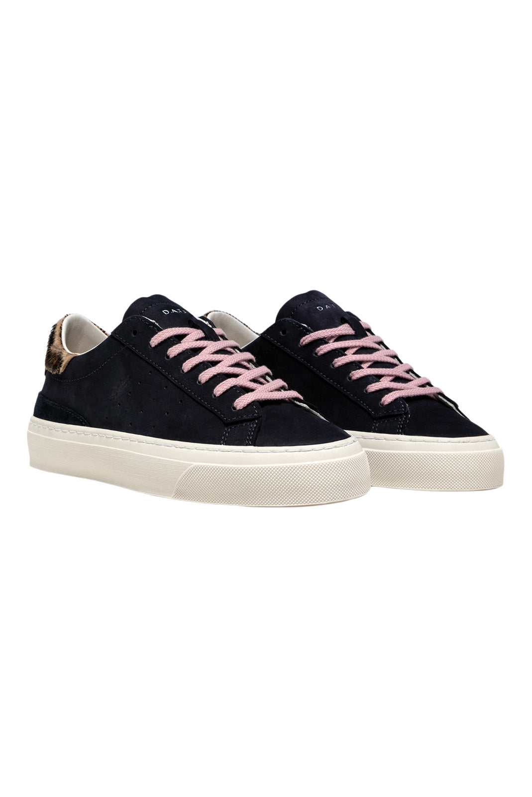 D.A.T.E Sonica Leather Sneakers in Navy Blue