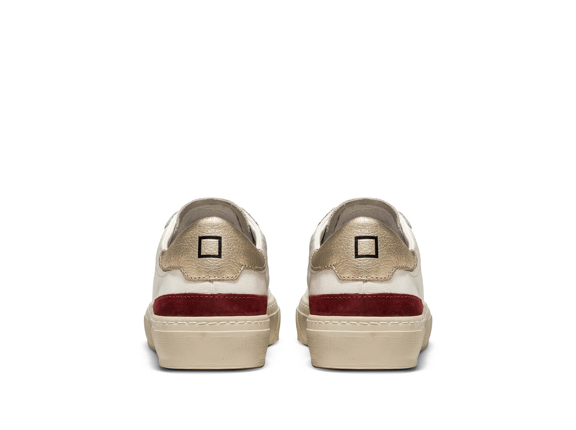 D.A.T.E. Sonica Vintage Calf Sneaker in White-Platinum