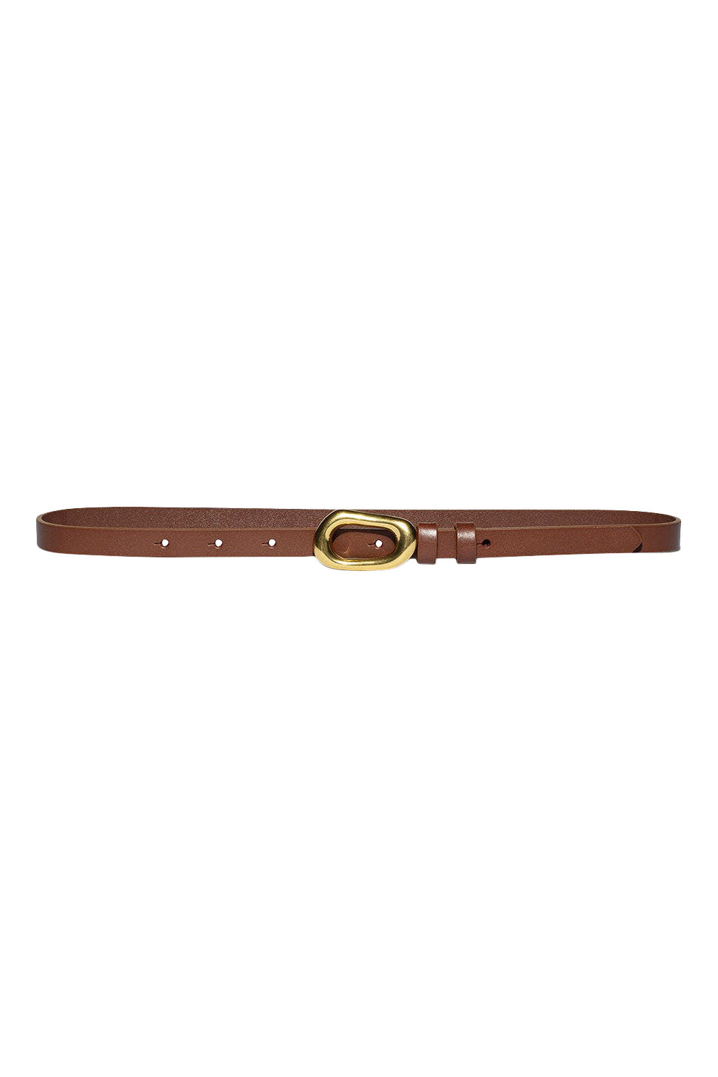 Frame Denim Tan Gold Belt Minimalist Design Boho Hammered Gold Buckle Suede Waist Belt - Light Tan  main image 4