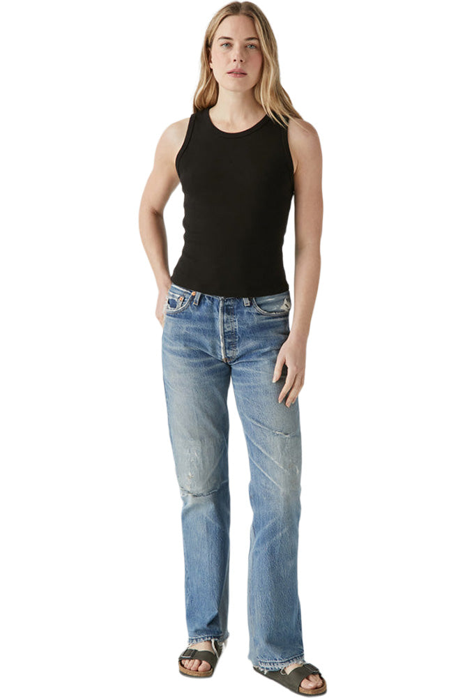 Michael Stars Kendall Cropped Tank in Black