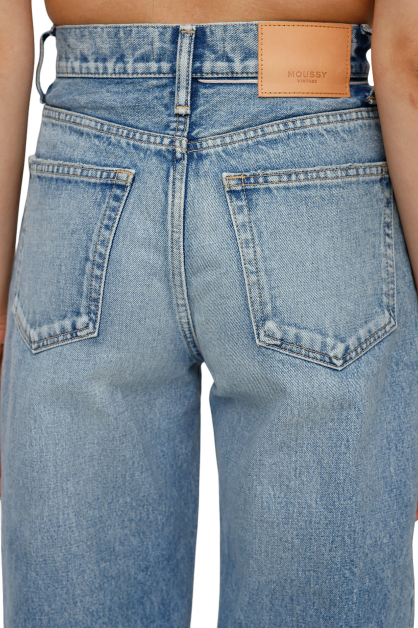 Moussy Denim Ecorse Round Jeans in Blue