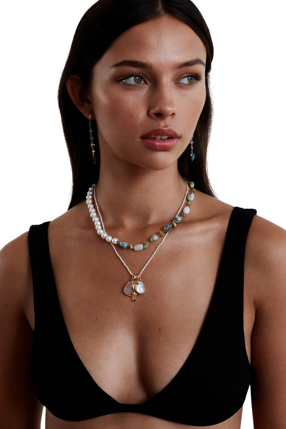 Chan Luu Necklace in White Pearl Mix