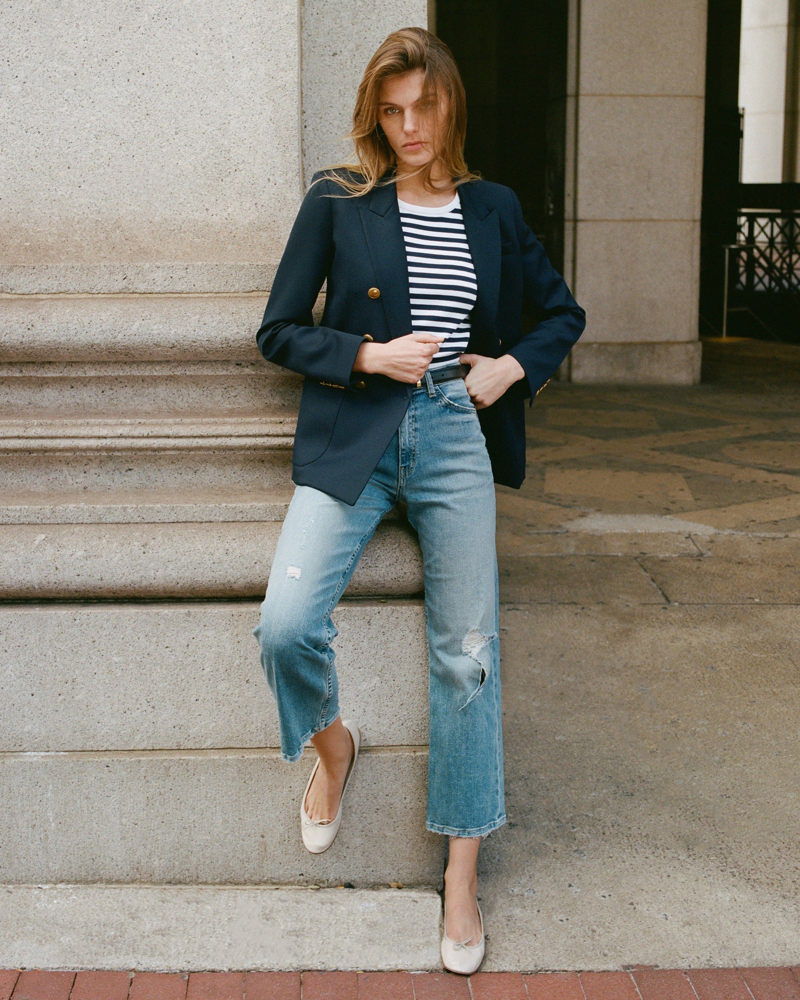 Nili Lotan Violette Jean in Faded Wash